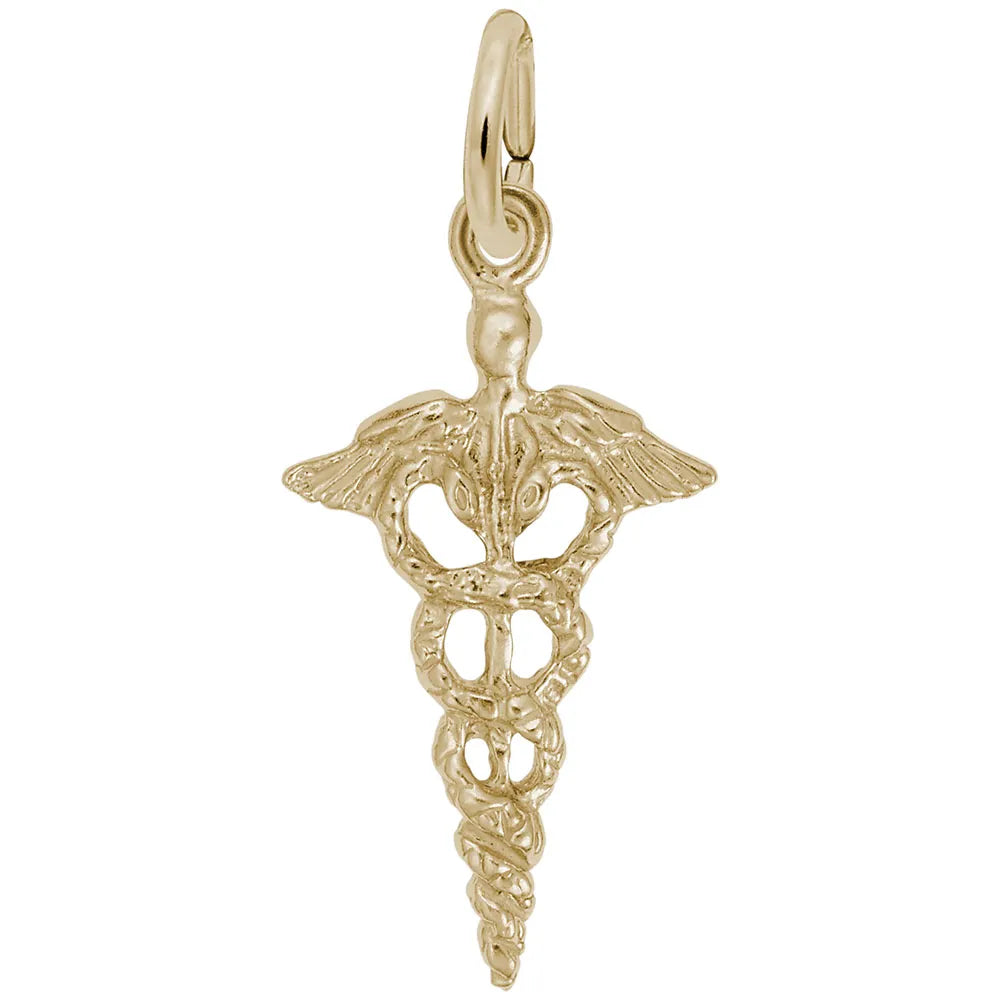 Rembrandt Charms - Caduceus Charm - 0183 Rembrandt Charms Charm Birmingham Jewelry
