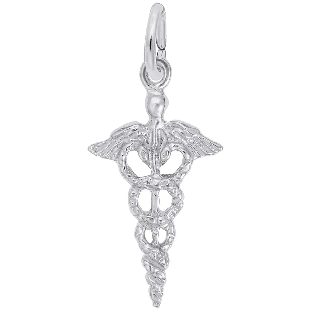 Rembrandt Charms - Caduceus Charm - 0183 Rembrandt Charms Charm Birmingham Jewelry