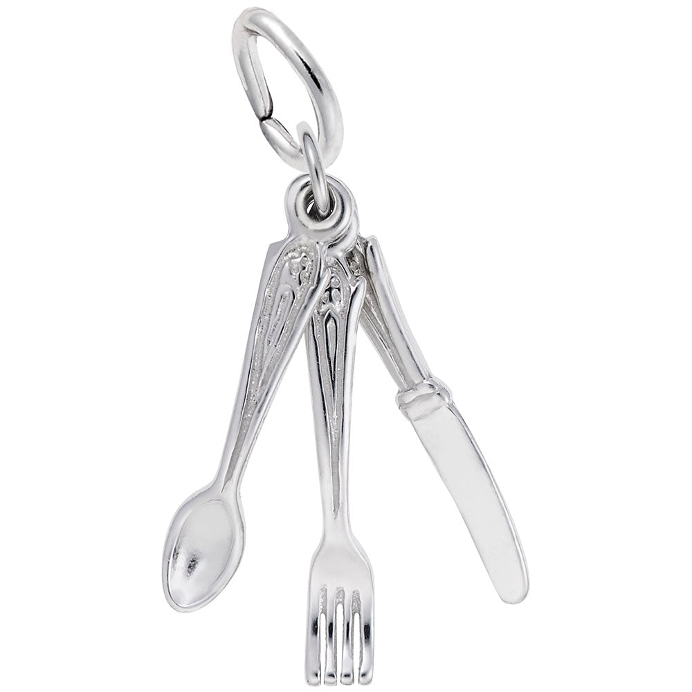 Rembrandt Charms - Eating Utensils Charm - 0221 Rembrandt Charms Charm Birmingham Jewelry
