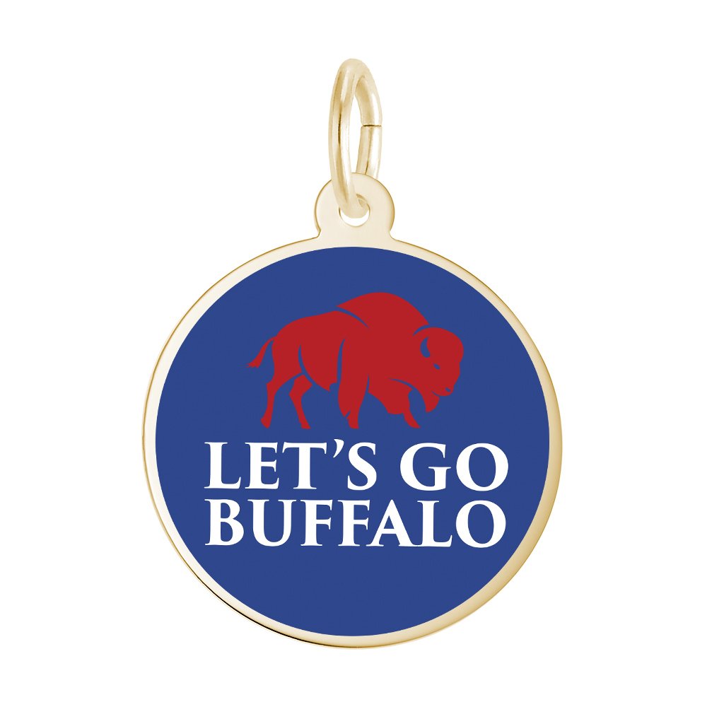 Rembrandt Charms - Let’s Go Buffalo Red & Blue Disc - 1054 Rembrandt Charms Charm Birmingham Jewelry