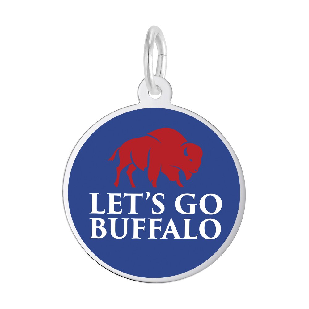 Rembrandt Charms - Let’s Go Buffalo Red & Blue Disc - 1054 Rembrandt Charms Charm Birmingham Jewelry