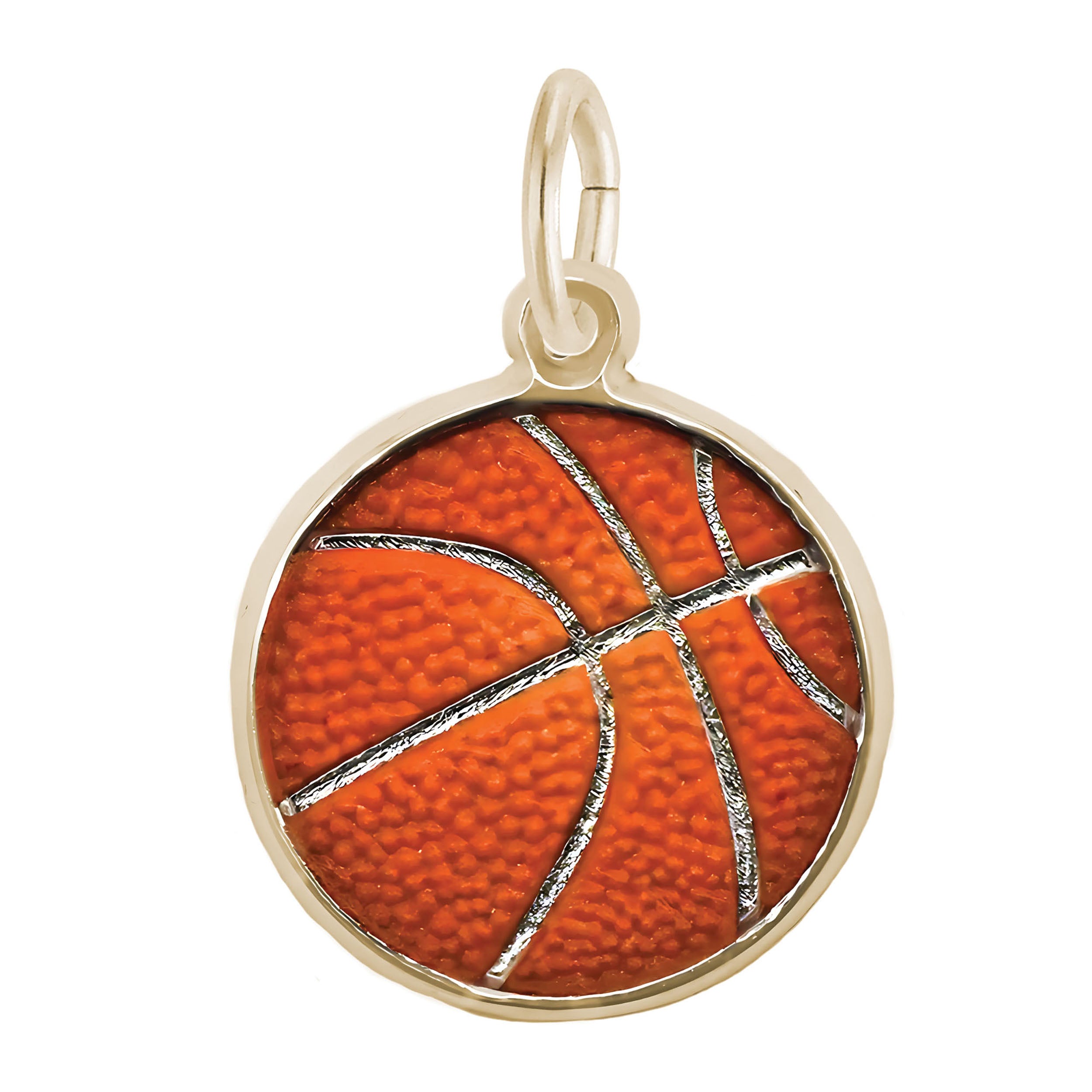 Rembrandt Charms - Painted Basketball Charm – 1106-001 Rembrandt Charms Charm Birmingham Jewelry