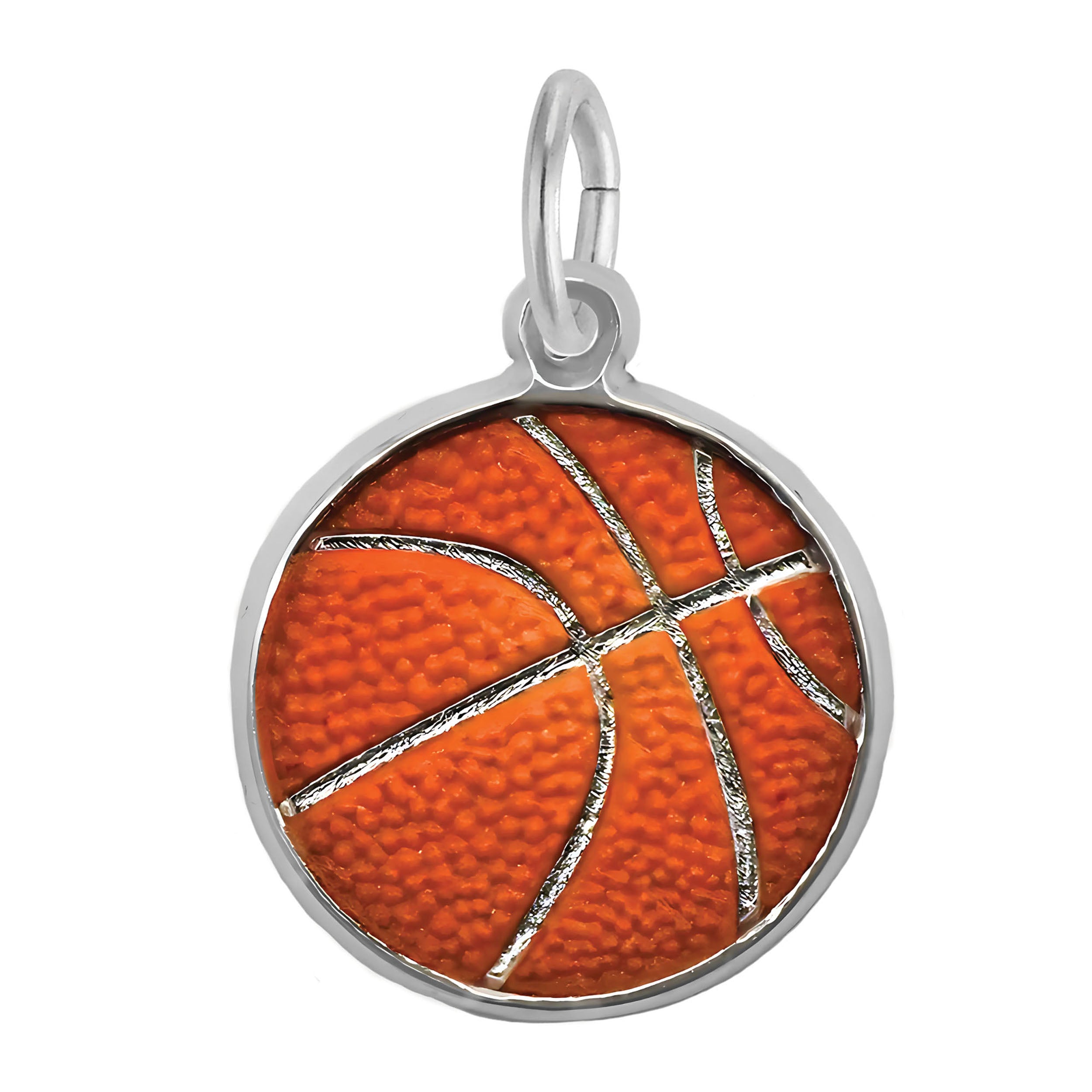 Rembrandt Charms - Painted Basketball Charm – 1106-001 Rembrandt Charms Charm Birmingham Jewelry