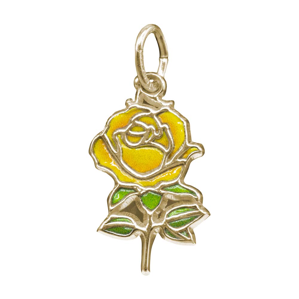 Rembrandt Charms - Yellow Rose Charm - 1157-001 Rembrandt Charms Charm Birmingham Jewelry