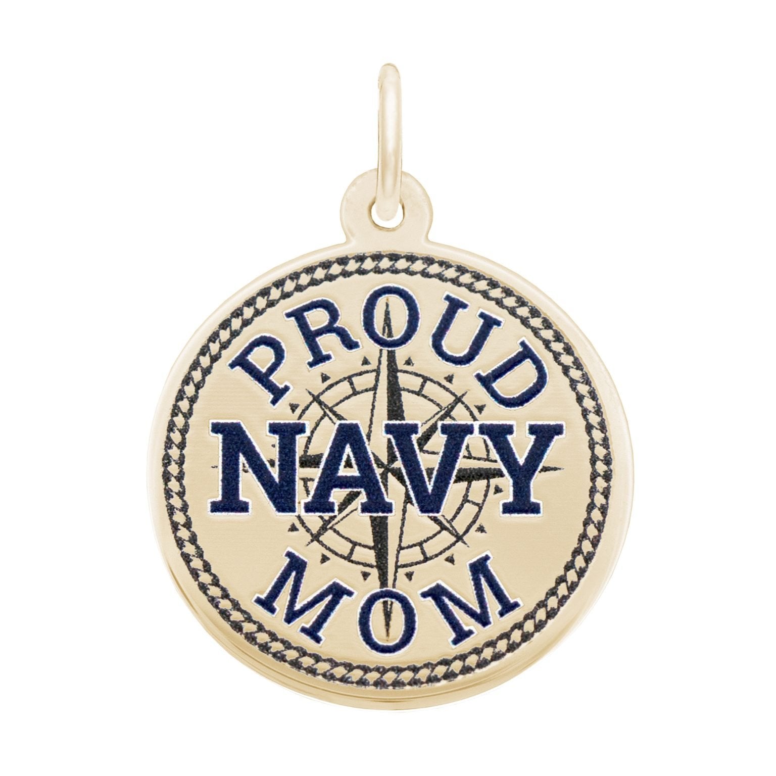 Rembrandt Charms - Proud Navy Mom Disc - 1192 Rembrandt Charms Charm Birmingham Jewelry