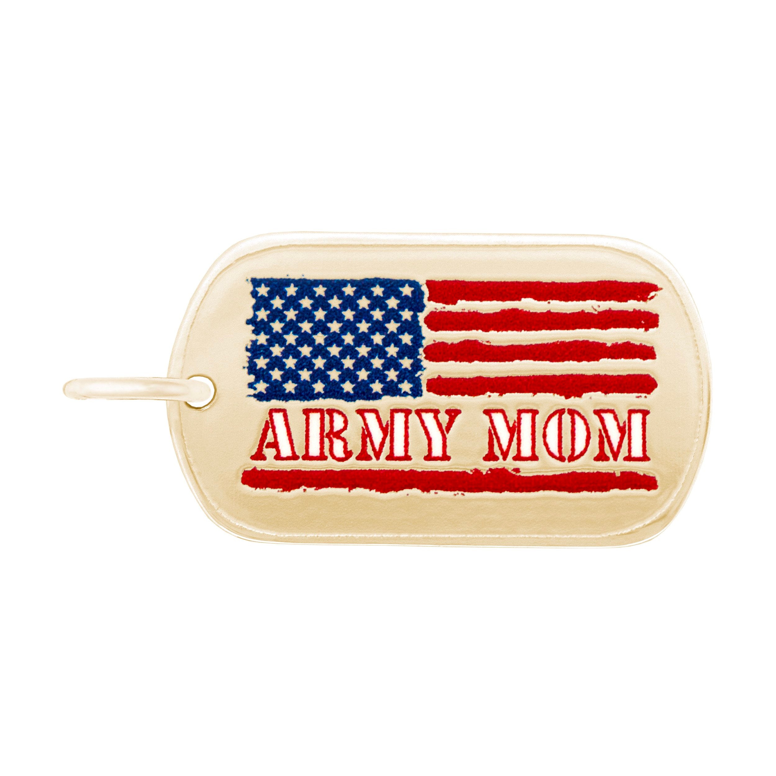 Rembrandt Charms - Army Mom Dog Tag - 1197 Rembrandt Charms Charm Birmingham Jewelry