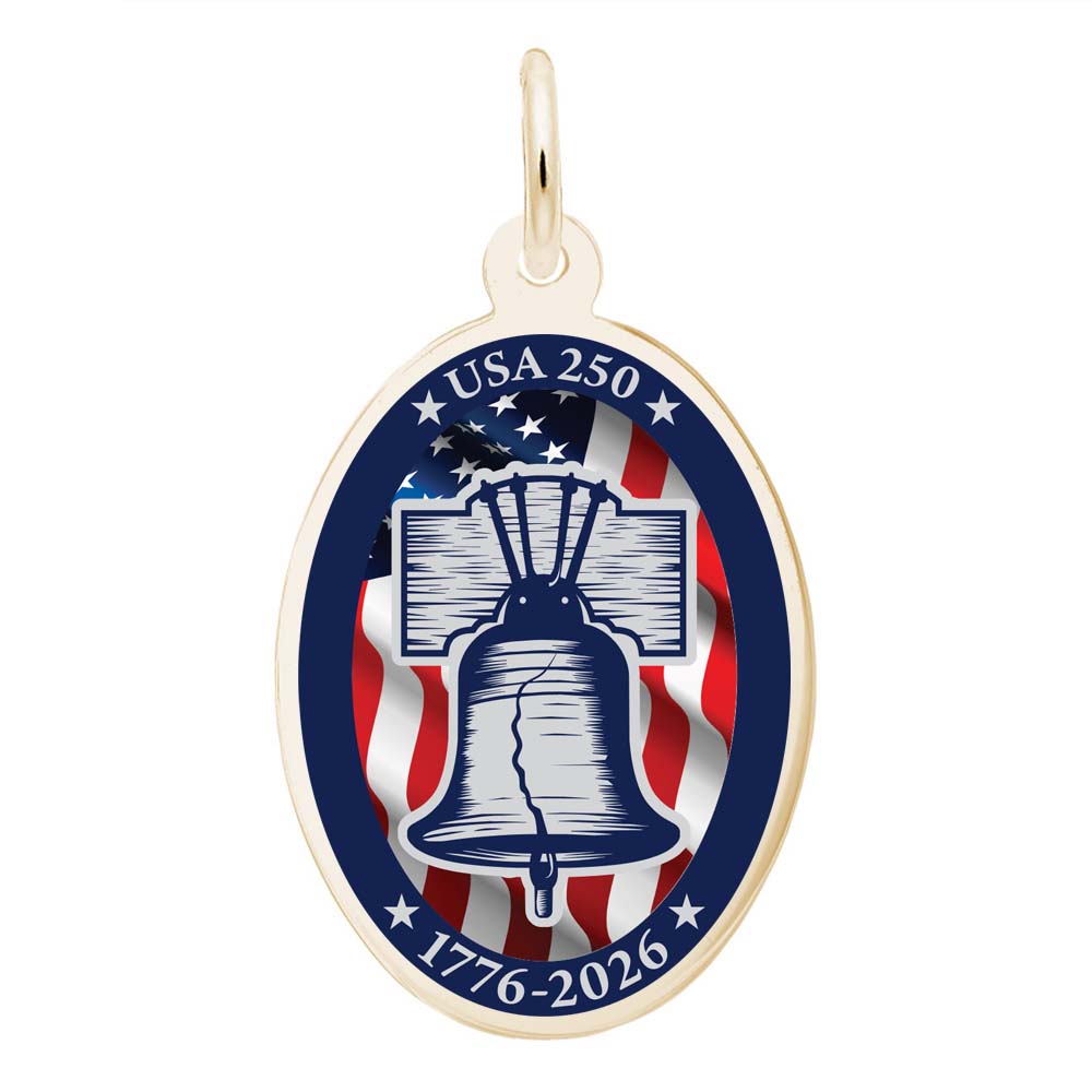 Rembrandt Charms - USA 250 – Liberty Bell Charm - 1249 Rembrandt Charms Charm Birmingham Jewelry