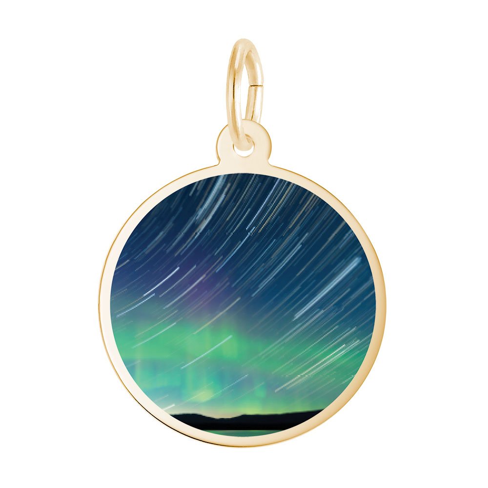 Rembrandt Charms - Painted Northern Lights Disc - 1303 Rembrandt Charms Charm Birmingham Jewelry