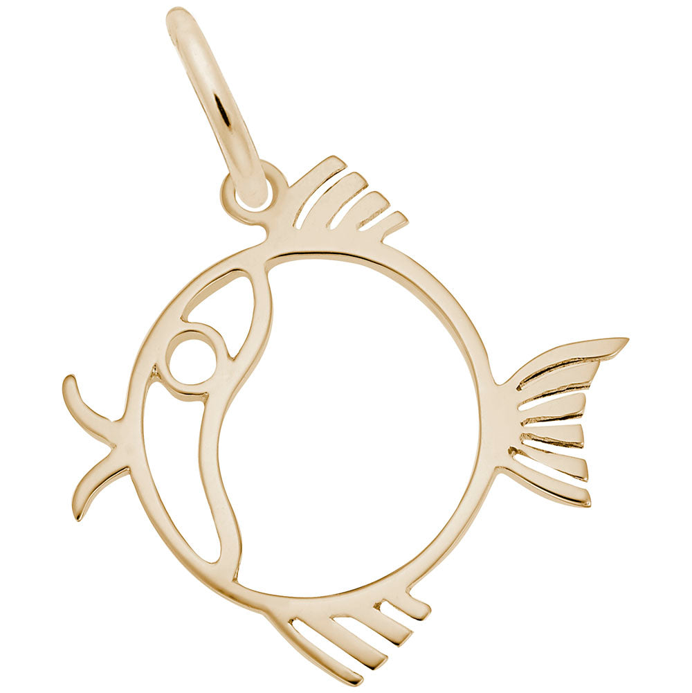 Rembrandt Charms - Flat Fish Charm - 1502 Rembrandt Charms Charm Birmingham Jewelry