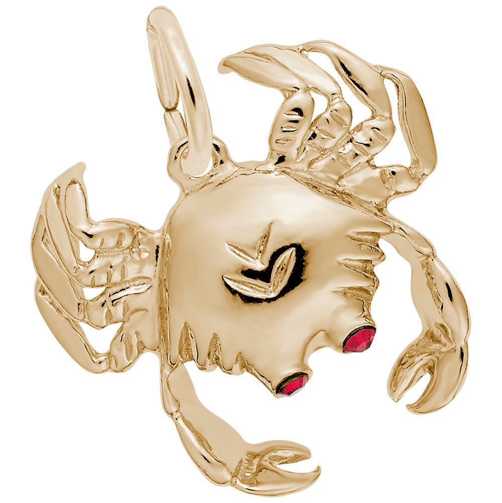 Rembrandt Charms - Crab with Stones Charm - 1516 Rembrandt Charms Charm Birmingham Jewelry