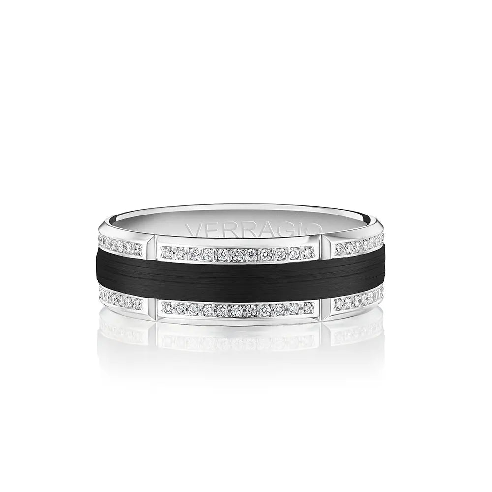 VWCFD-3903-7 VERRAGIO Men's Wedding Band Birmingham Jewelry Verragio Jewelry | Men's Diamond Wedding Band VWCFD-3903-7