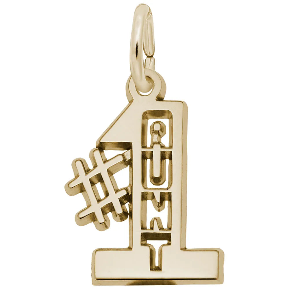 Rembrandt Charms - Number One Aunt Charm - 2934 Rembrandt Charms Charm Birmingham Jewelry