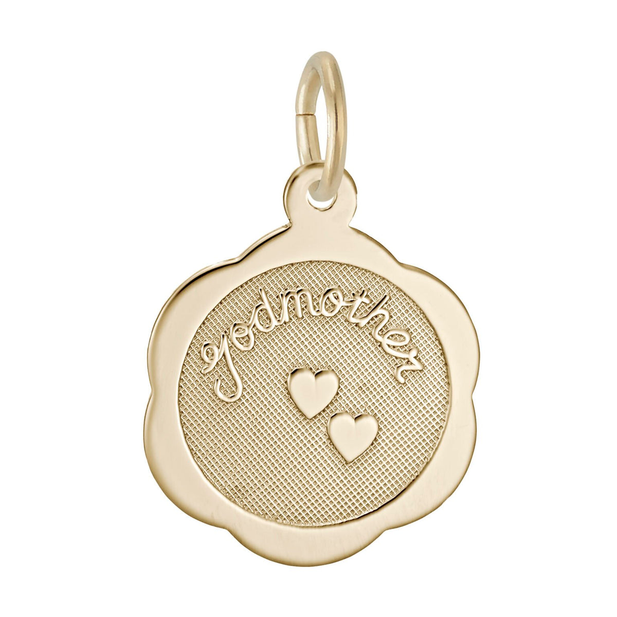Rembrandt Charms - Godmother Scalloped Disc Charm - 3207 Rembrandt Charms Charm Birmingham Jewelry