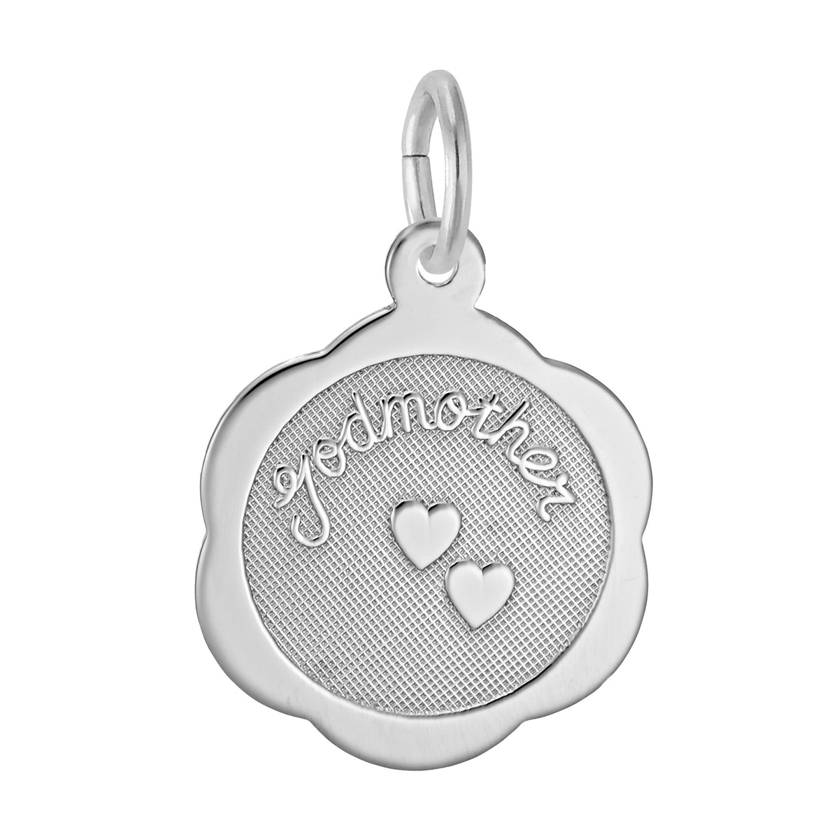 Rembrandt Charms - Godmother Scalloped Disc Charm - 3207 Rembrandt Charms Charm Birmingham Jewelry
