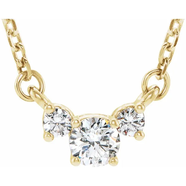 14K Yellow 1/3 CTW Natural Diamond Necklace