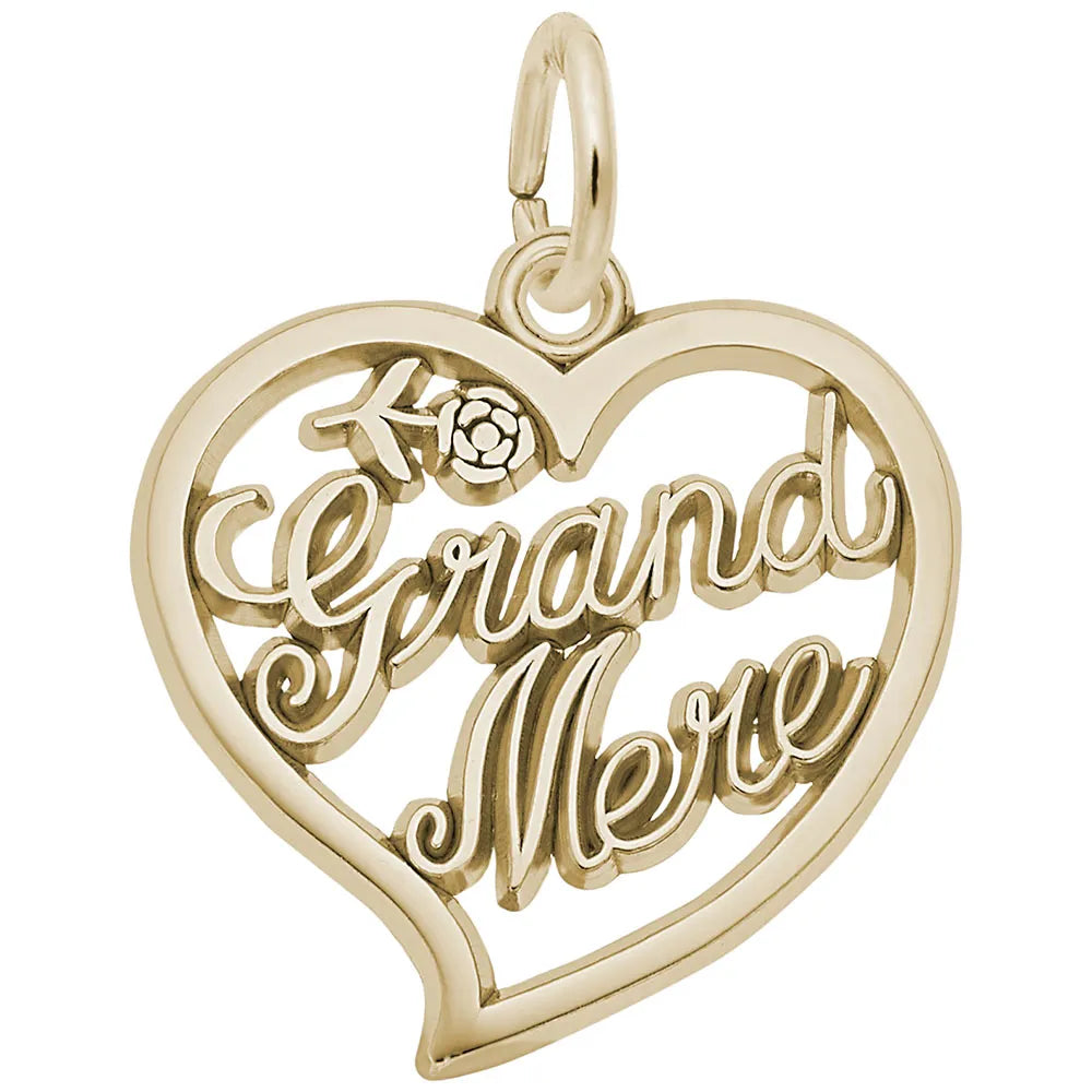 Rembrandt Charms - Grand Mere Open Heart Charm - 6469