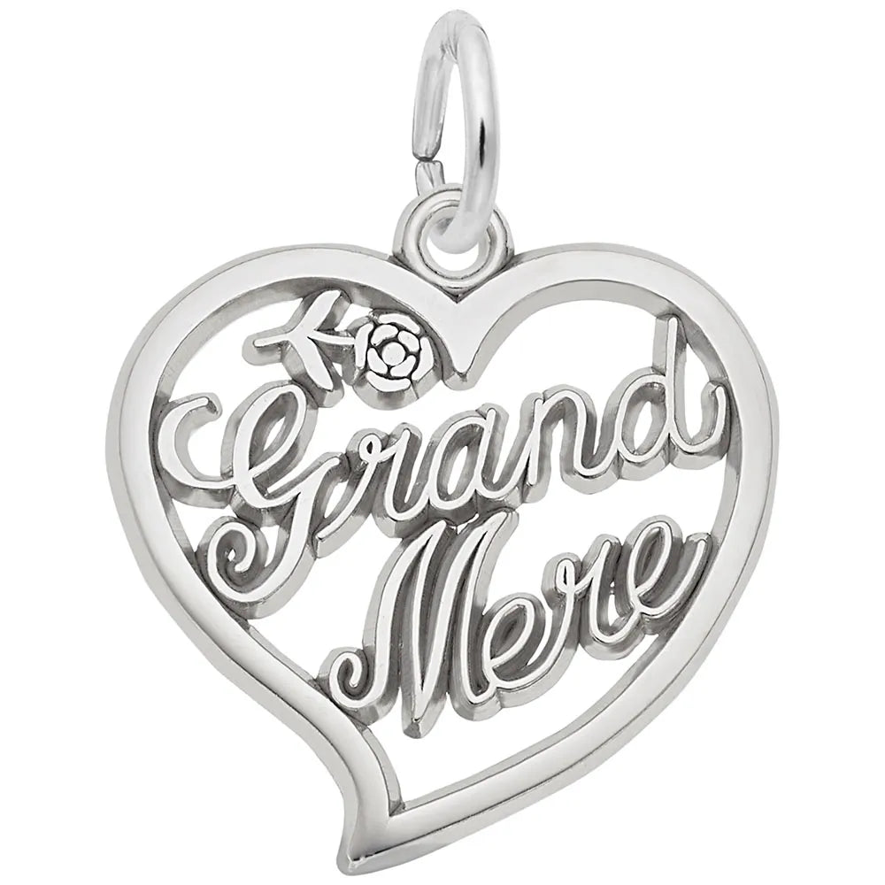 Rembrandt Charms - Grand Mere Open Heart Charm - 6469