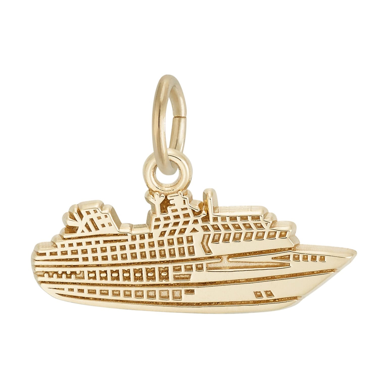 Rembrandt Charms - Flat Cruise Ship Charm - 6580 Rembrandt Charms Charm Birmingham Jewelry