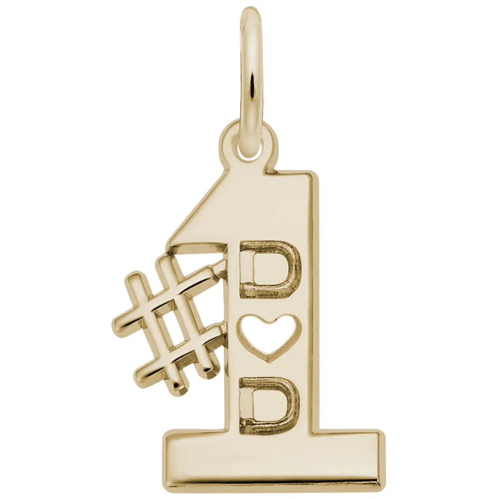 Rembrandt Charms - Number One Dad Charm - 7747