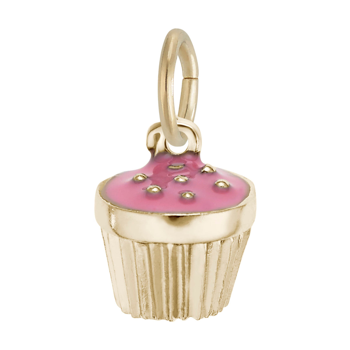 Rembrandt Charms - Cupcake Pink Charm - 8342 Rembrandt Charms Charm Birmingham Jewelry