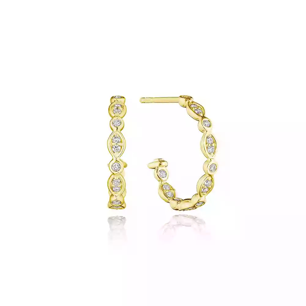 VERITAGE J-0197718-YH VERRAGIO FINE JEWELRY Hoop Earrings Birmingham Jewelry Verragio Jewelry | Diamond Hoop Earrings VERITAGE J-0197718-YH
