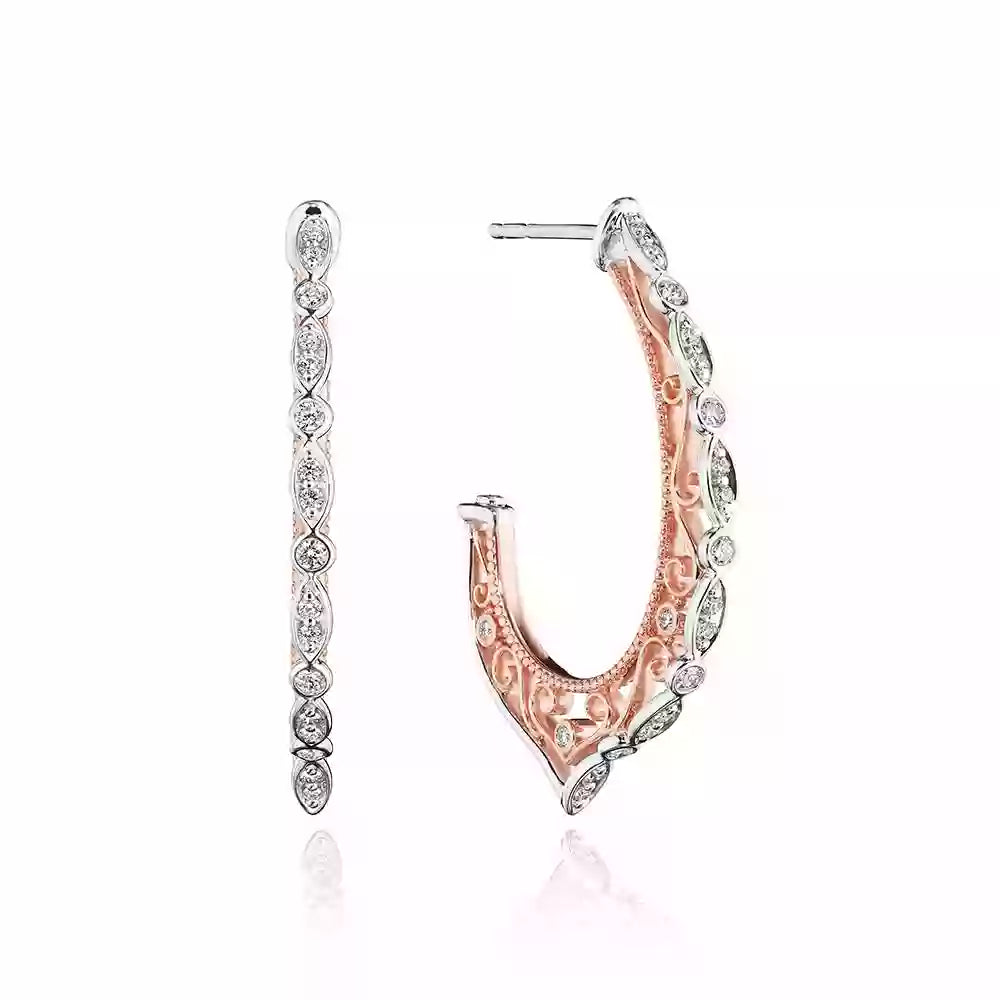 REVERIE J-0215132-TH VERRAGIO FINE JEWELRY Hoop Earrings Birmingham Jewelry Verragio Jewelry | Diamond Hoop Earrings REVERIE J-0215132-TH