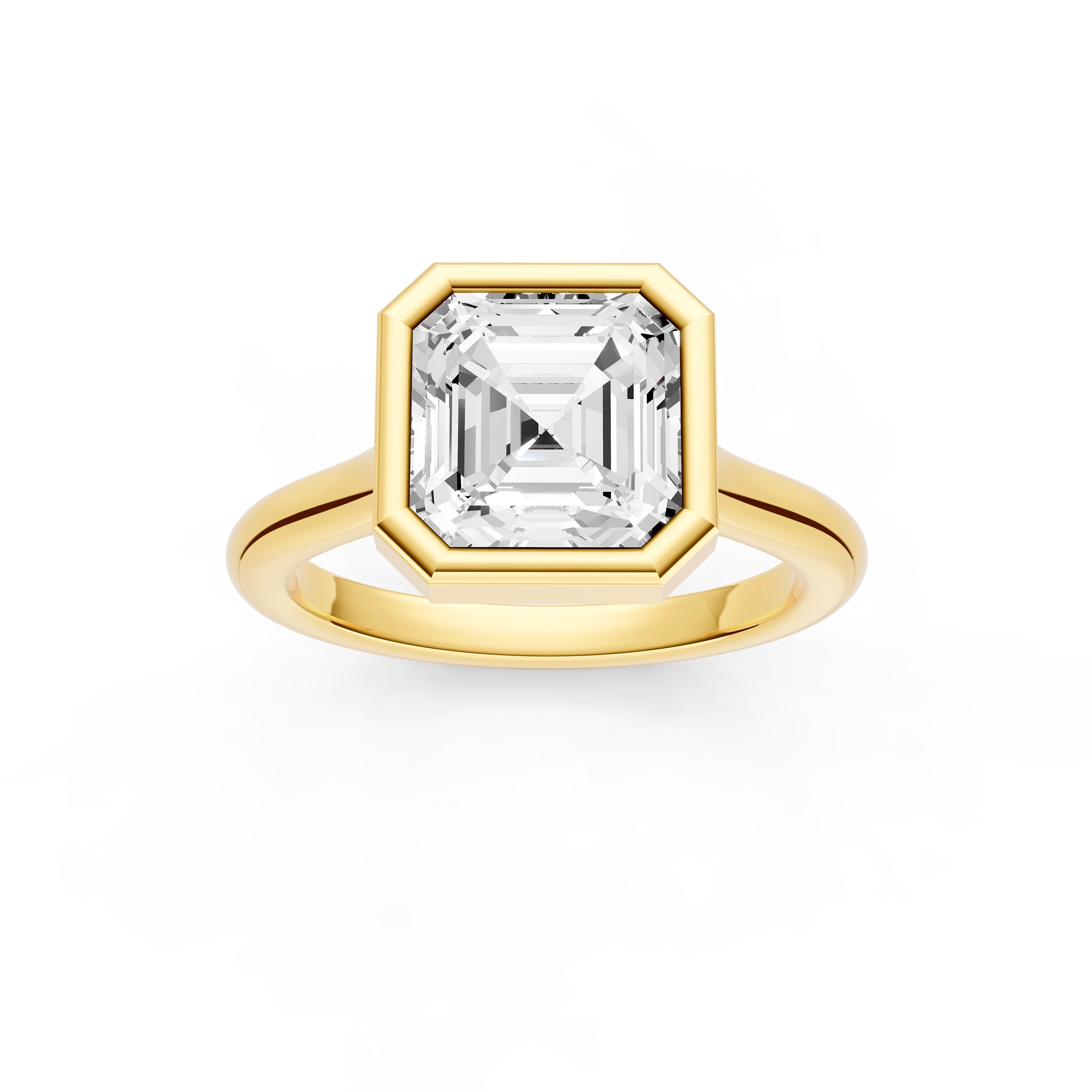 Bezel Cathedral Engagement Ring (Asscher) Birmingham Jewelry Engagement Ring Birmingham Jewelry