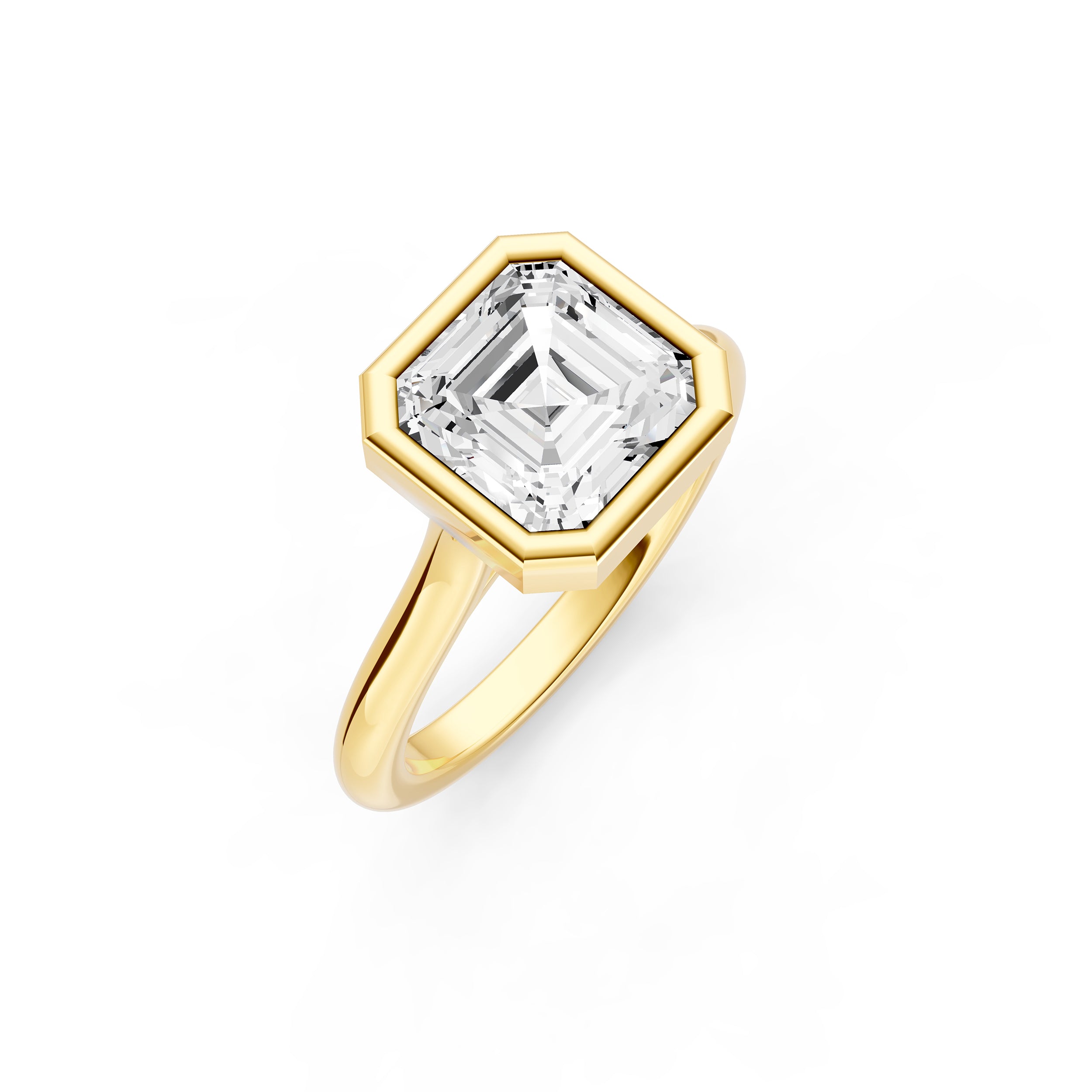 Bezel Cathedral Engagement Ring (Asscher) Birmingham Jewelry Engagement Ring Birmingham Jewelry