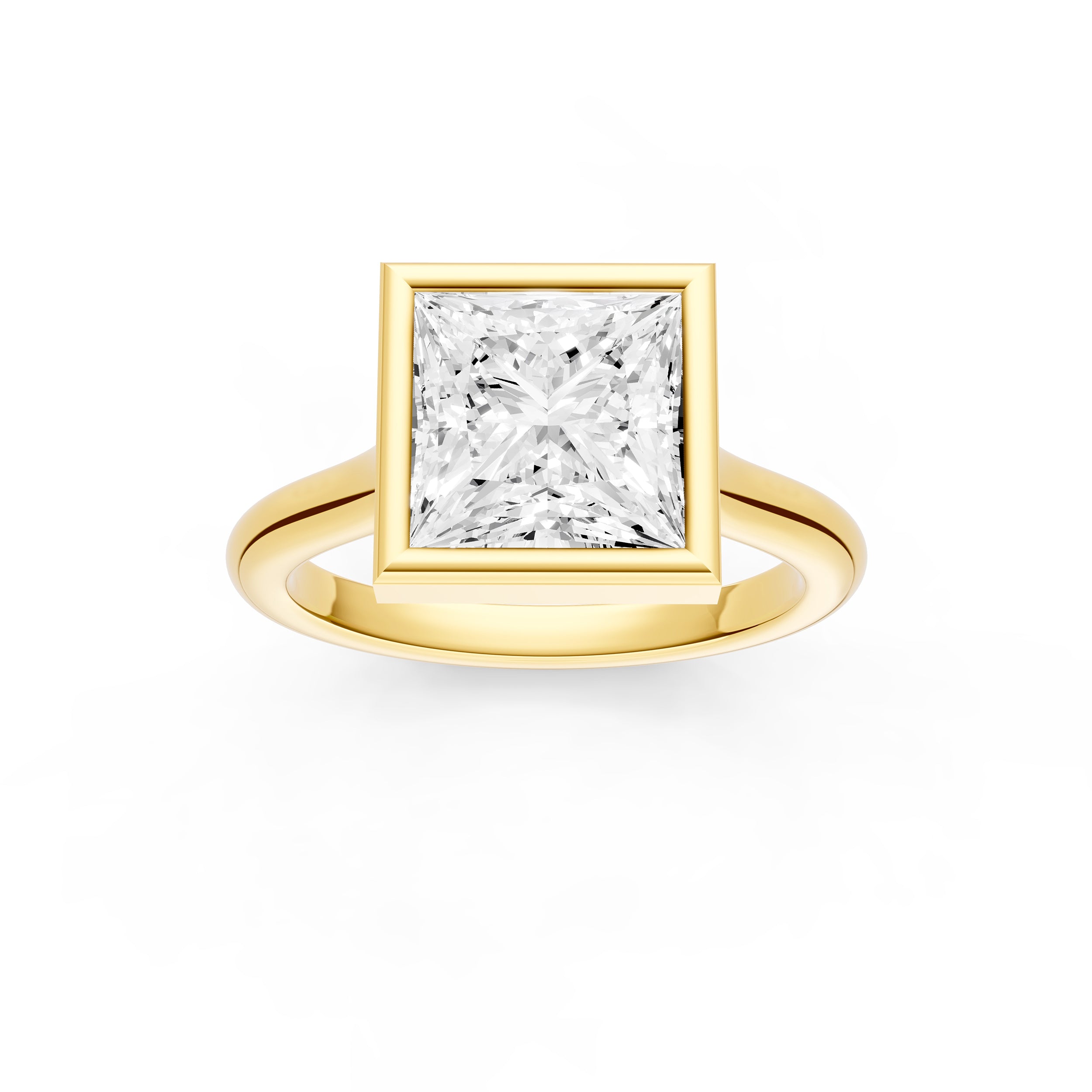 Bezel Cathedral Engagement Ring (Princess Cut) Birmingham Jewelry Engagement Ring Birmingham Jewelry