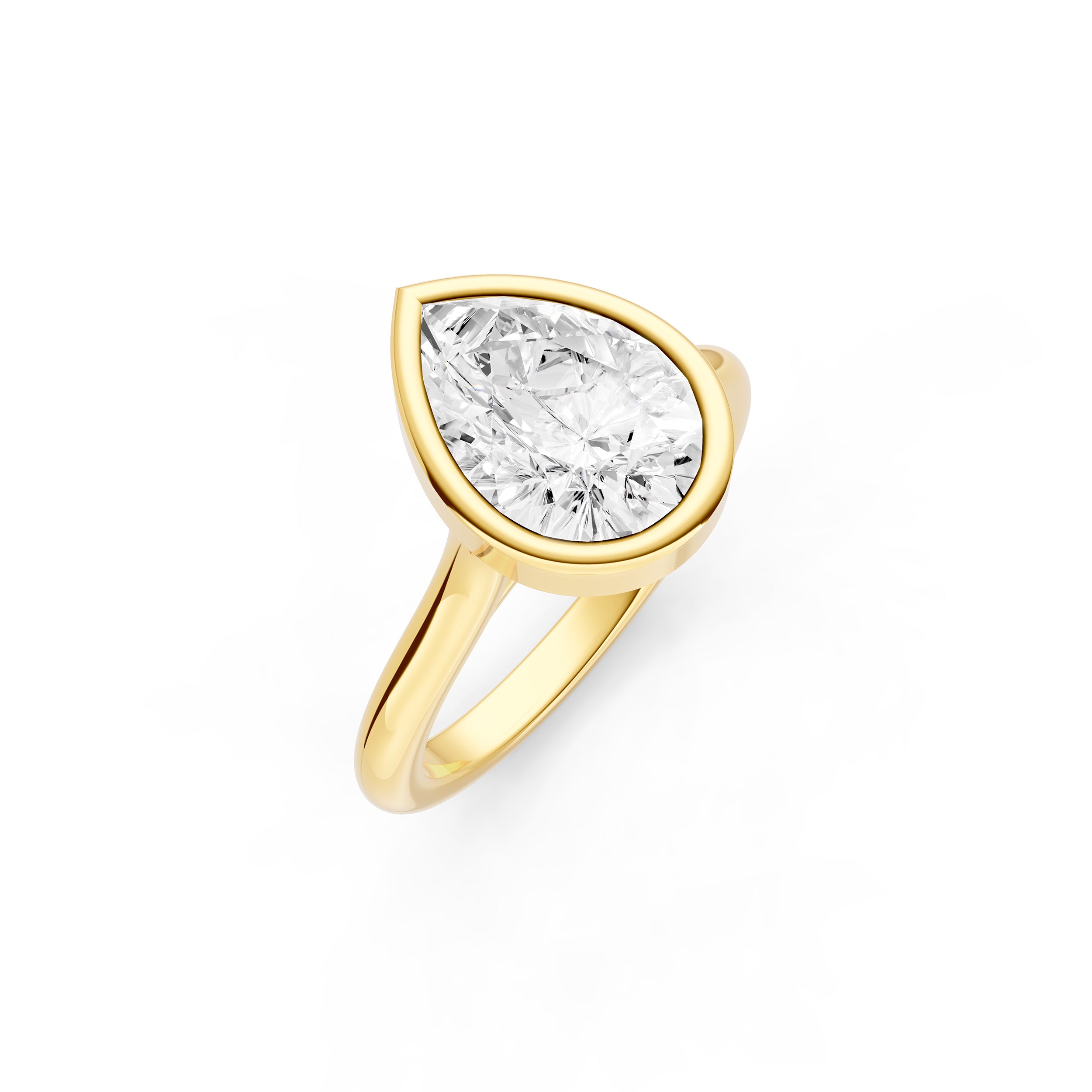 Bezel Cathedral Engagement Ring (Pear Shape) Birmingham Jewelry Engagement Ring Birmingham Jewelry