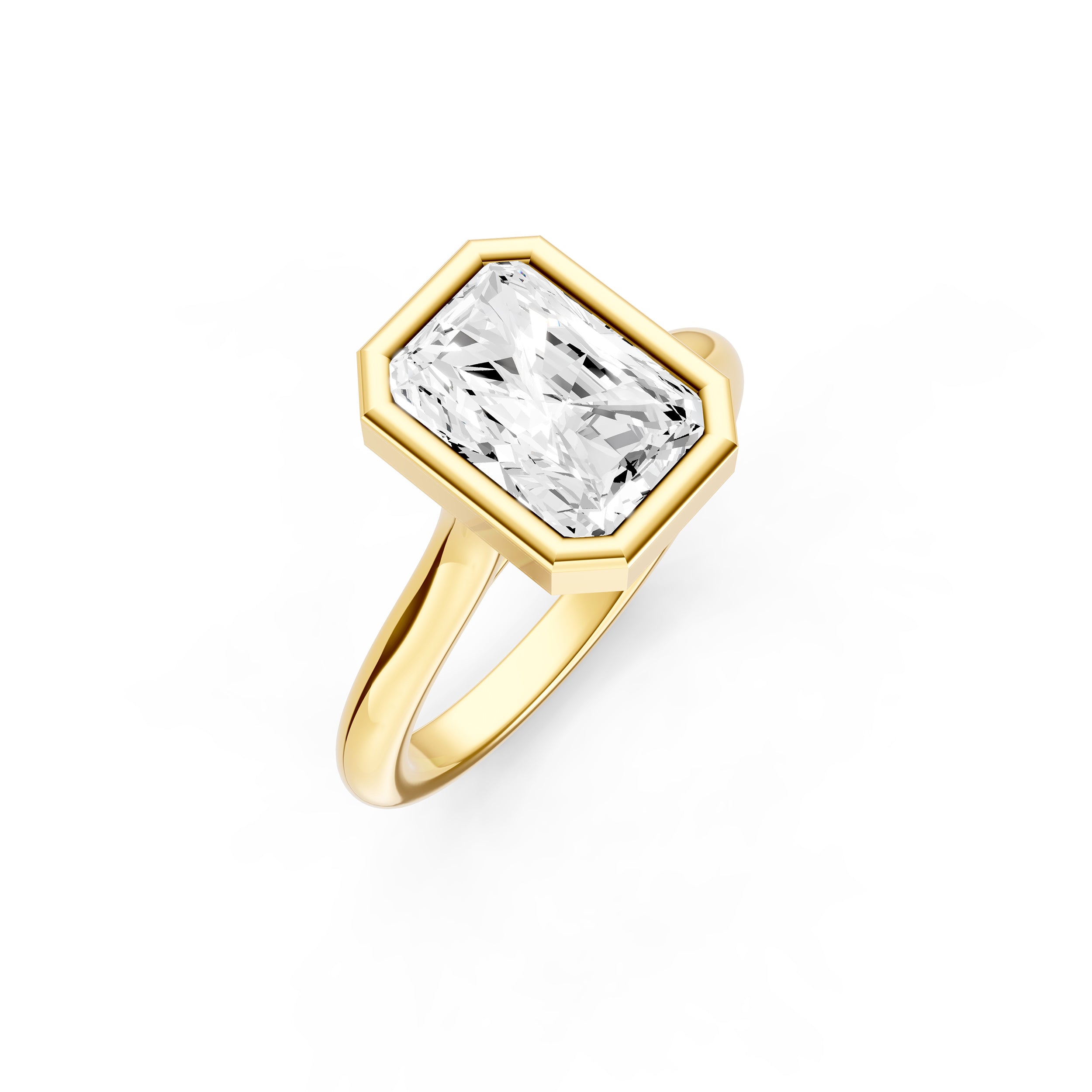 Bezel Cathedral Engagement Ring (Radiant) Birmingham Jewelry Engagement Ring Birmingham Jewelry