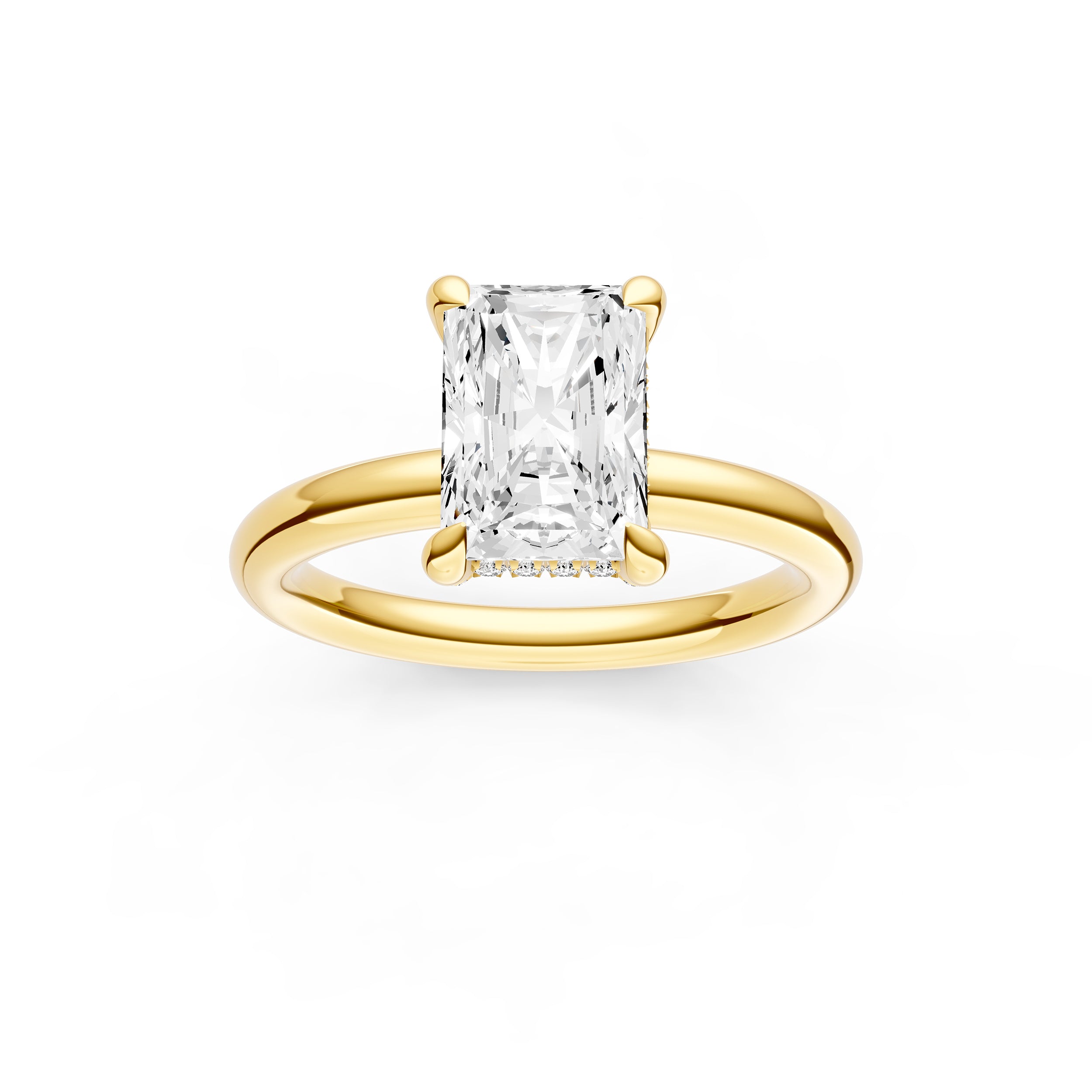 Hidden Halo Diamond Crown Engagement Ring (Radiant) Birmingham Jewelry Engagement Ring Birmingham Jewelry