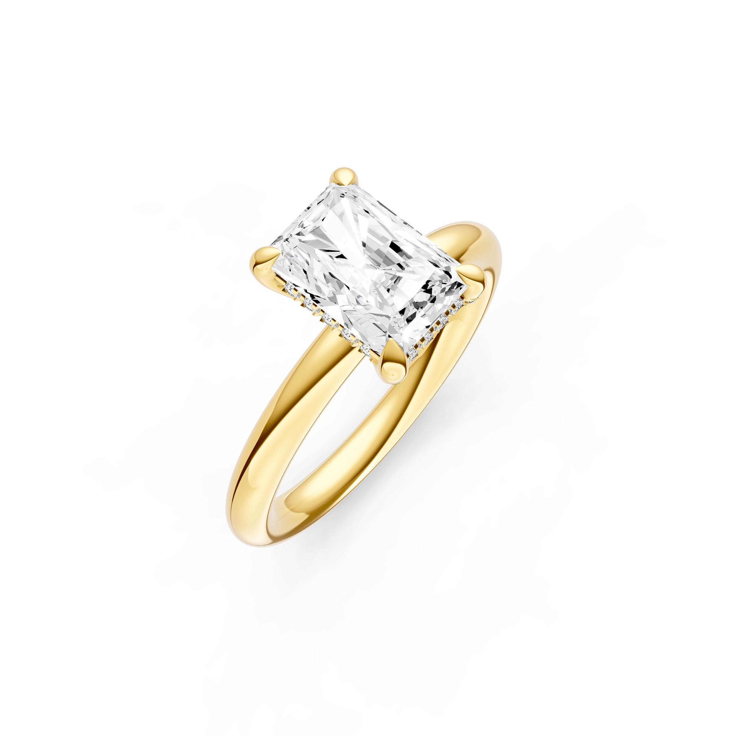 Hidden Halo Diamond Crown Engagement Ring (Radiant) Birmingham Jewelry Engagement Ring Birmingham Jewelry