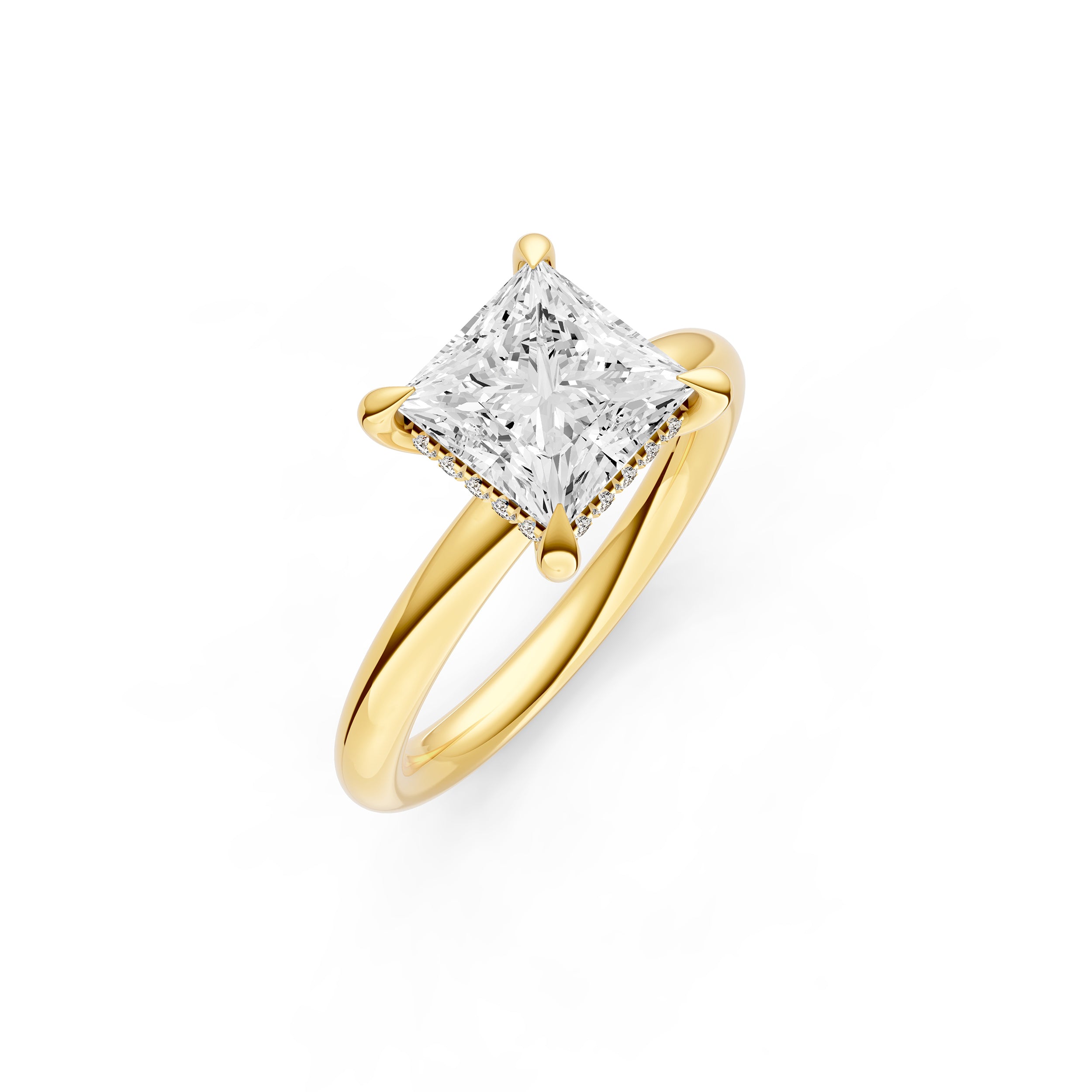 Classic Hidden Halo Engagement Ring (Princess Cut) Birmingham Jewelry Engagement Ring Birmingham Jewelry