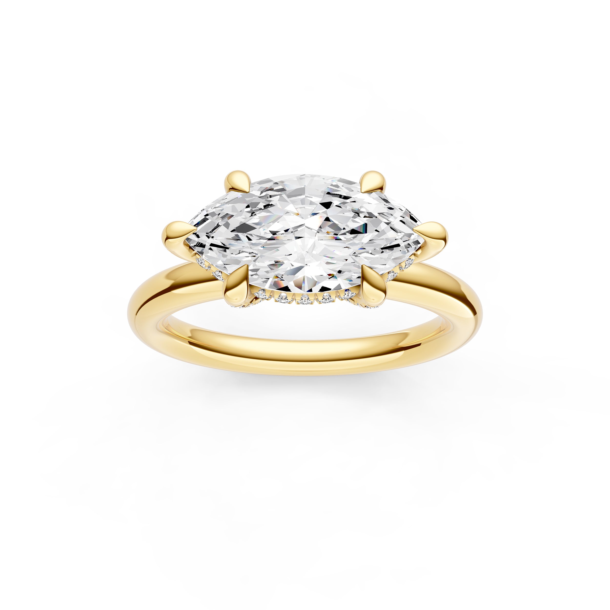 E2W Diamond Crown Engagement Ring (Marquise) Birmingham Jewelry Engagement Ring Birmingham Jewelry