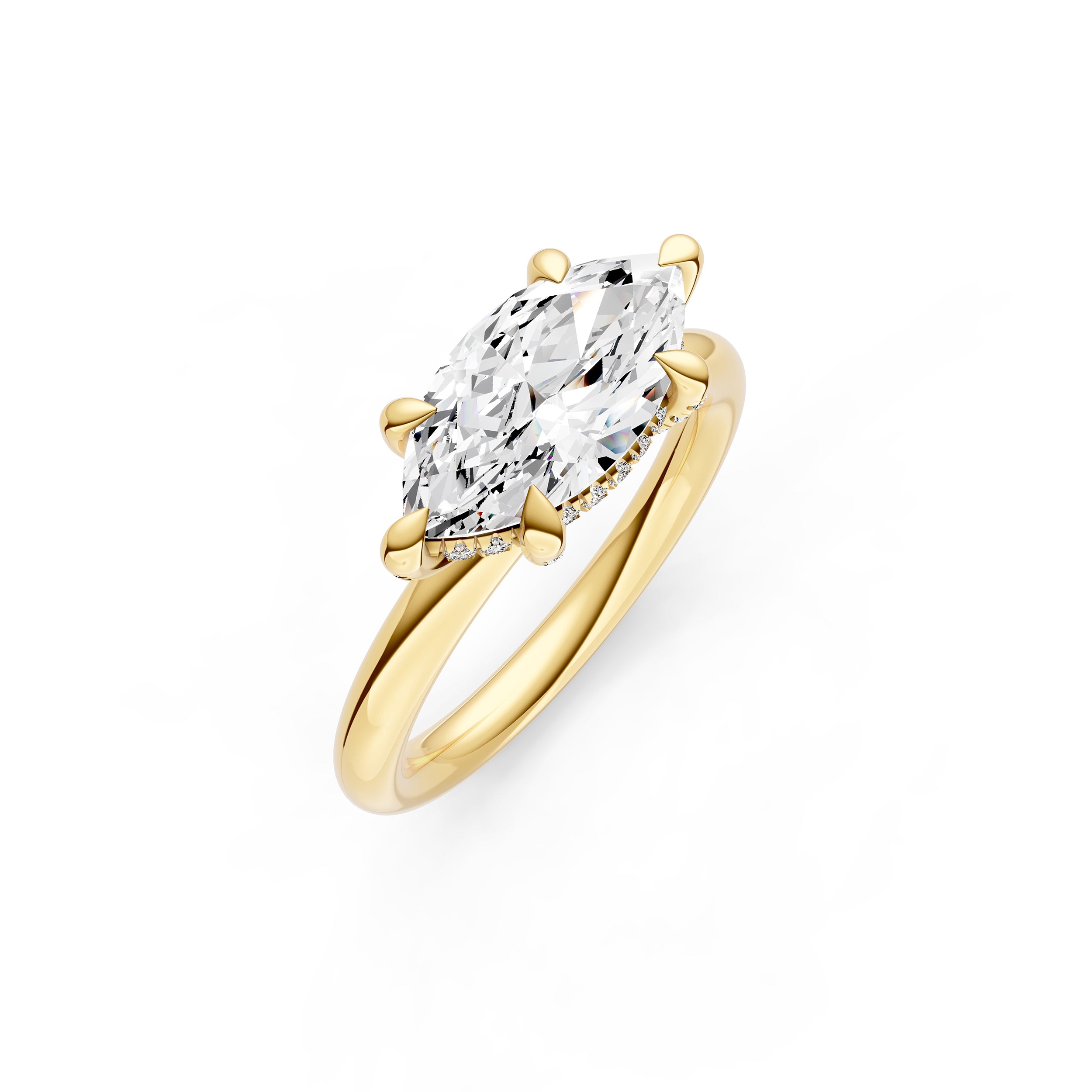 E2W Diamond Crown Engagement Ring (Marquise) Birmingham Jewelry Engagement Ring Birmingham Jewelry