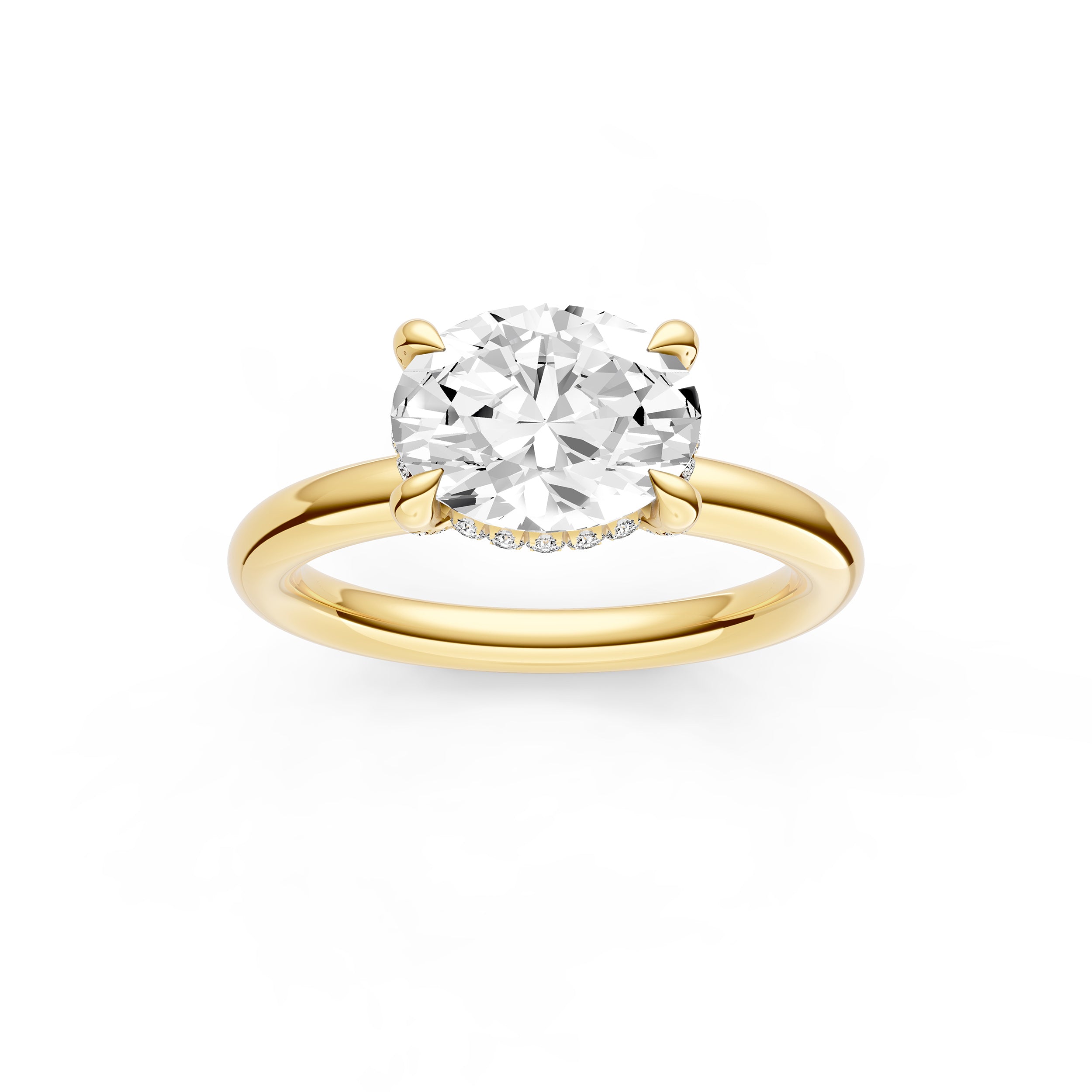 E2W Diamond Crown Engagement Ring (Oval) Birmingham Jewelry Engagement Ring Birmingham Jewelry