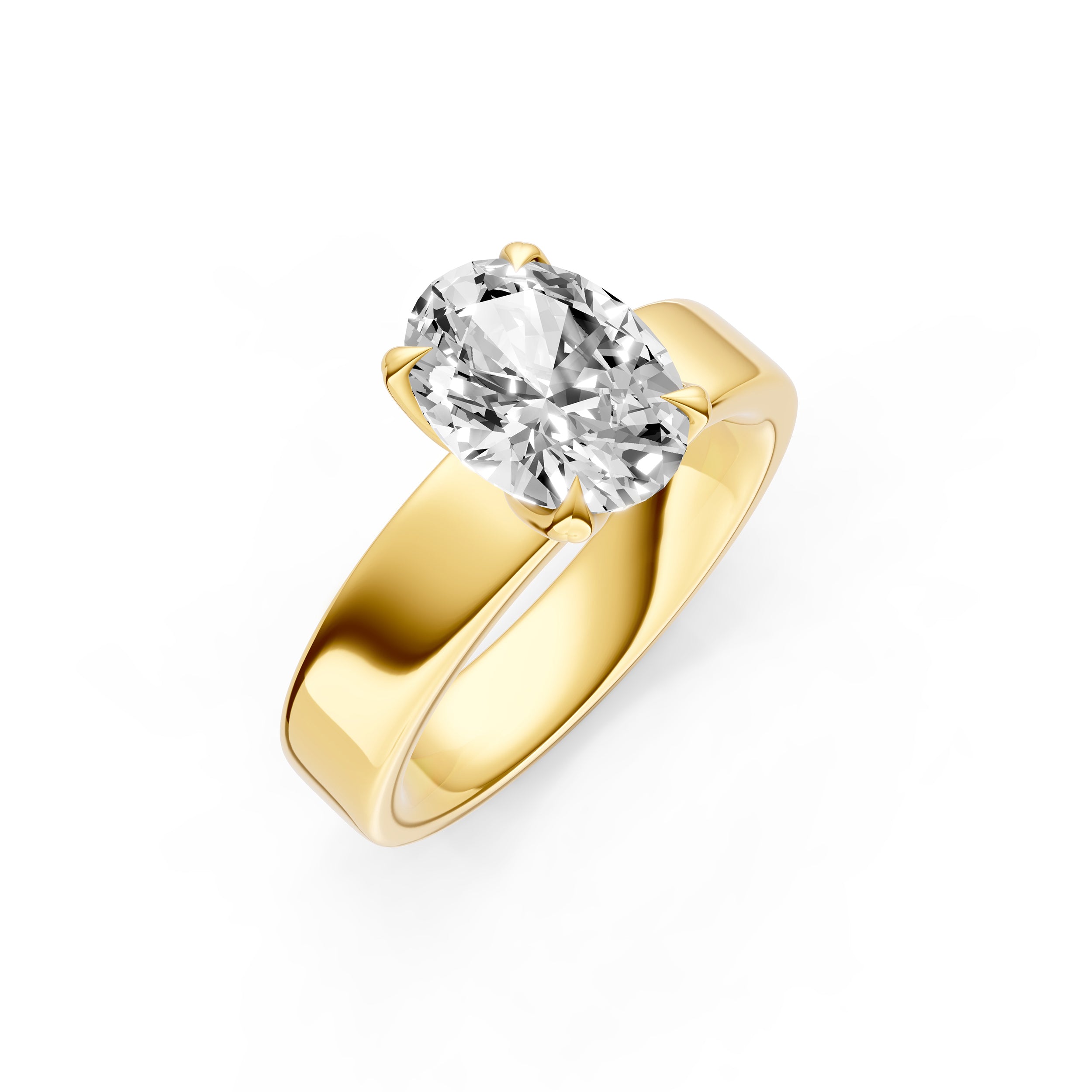 Petal Wide Engagement Ring (Oval) Birmingham Jewelry Engagement Ring Birmingham Jewelry