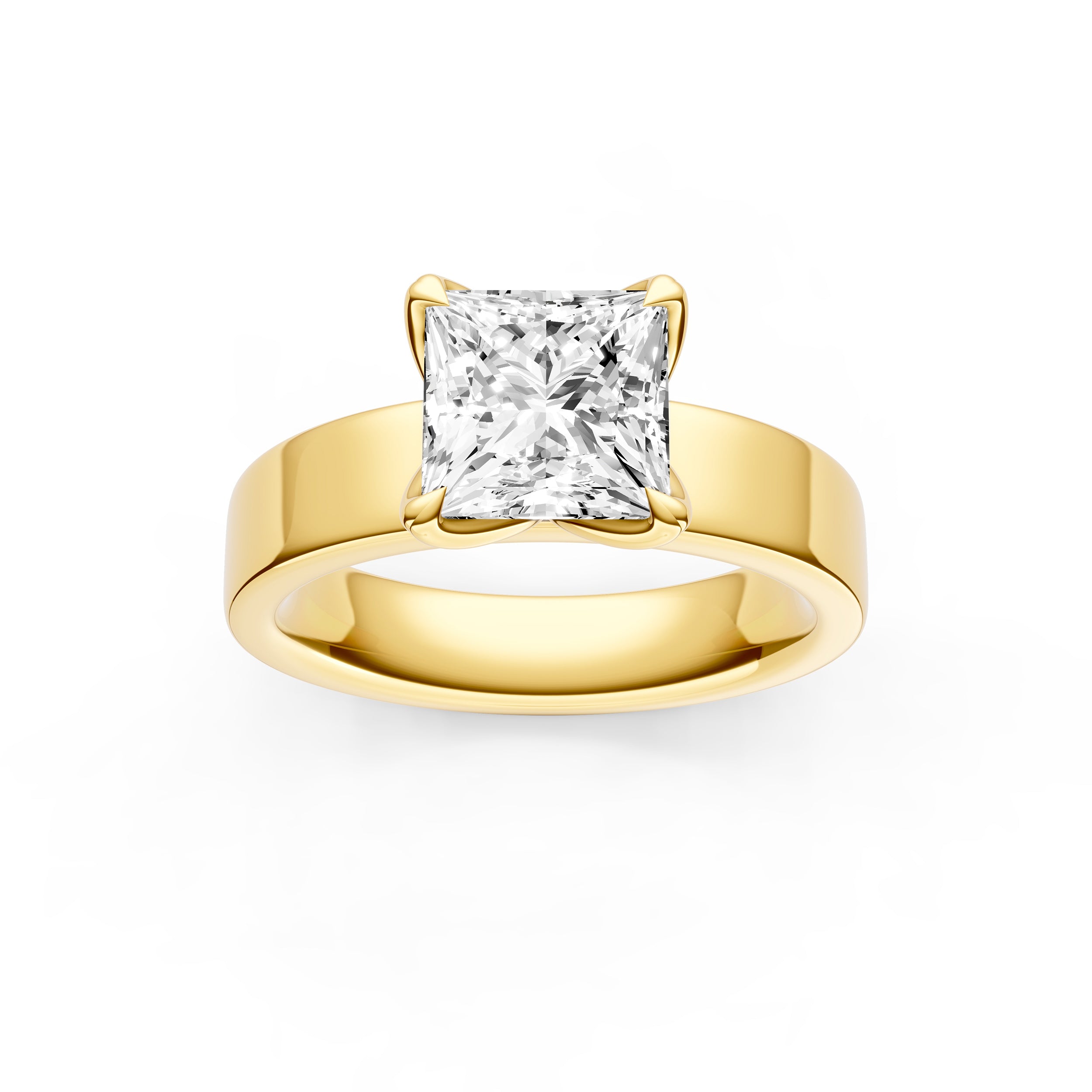 Petal Wide Engagement Ring (Princess Cut) Birmingham Jewelry Engagement Ring Birmingham Jewelry
