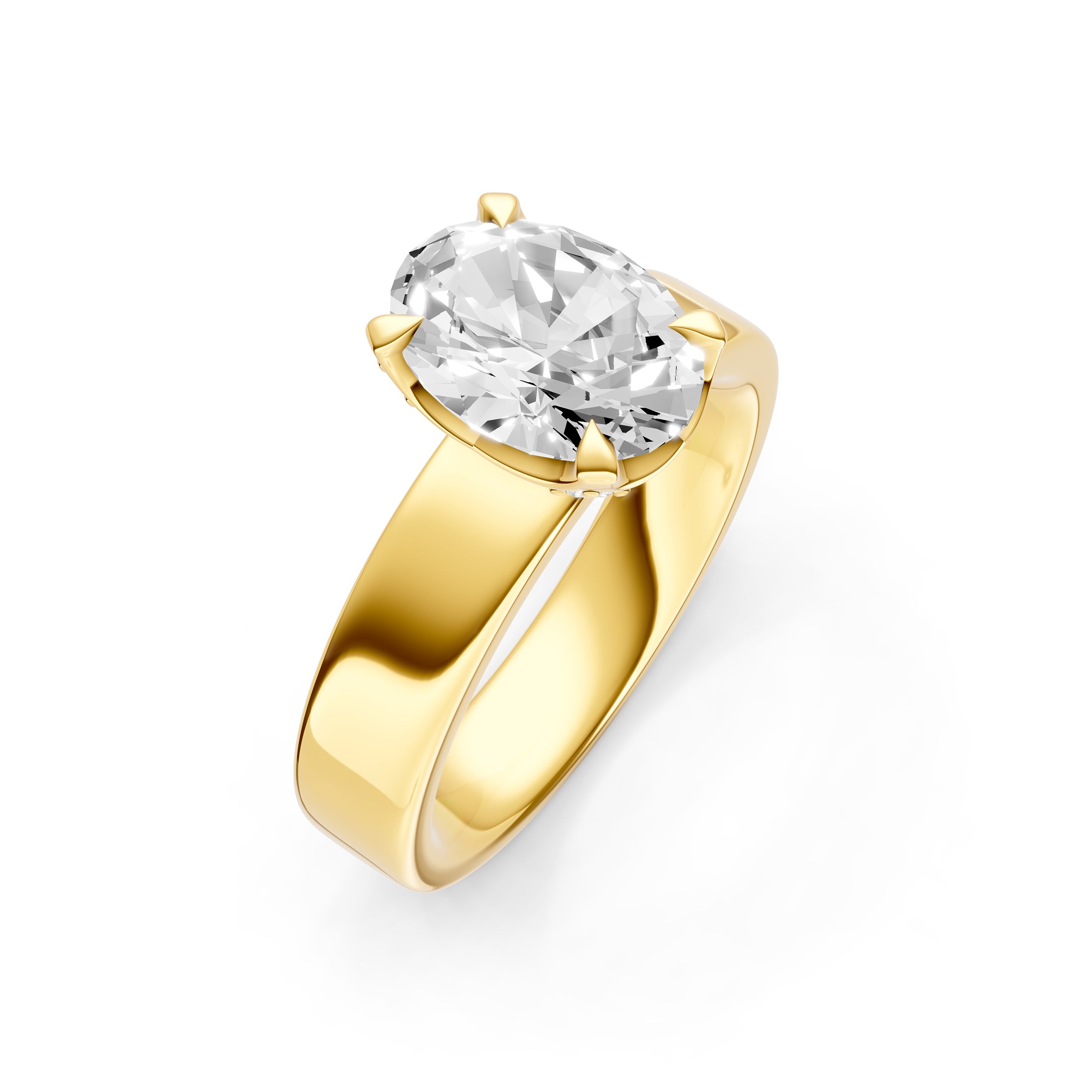Crown Wide Engagement Ring (Oval) Birmingham Jewelry Engagement Ring Birmingham Jewelry
