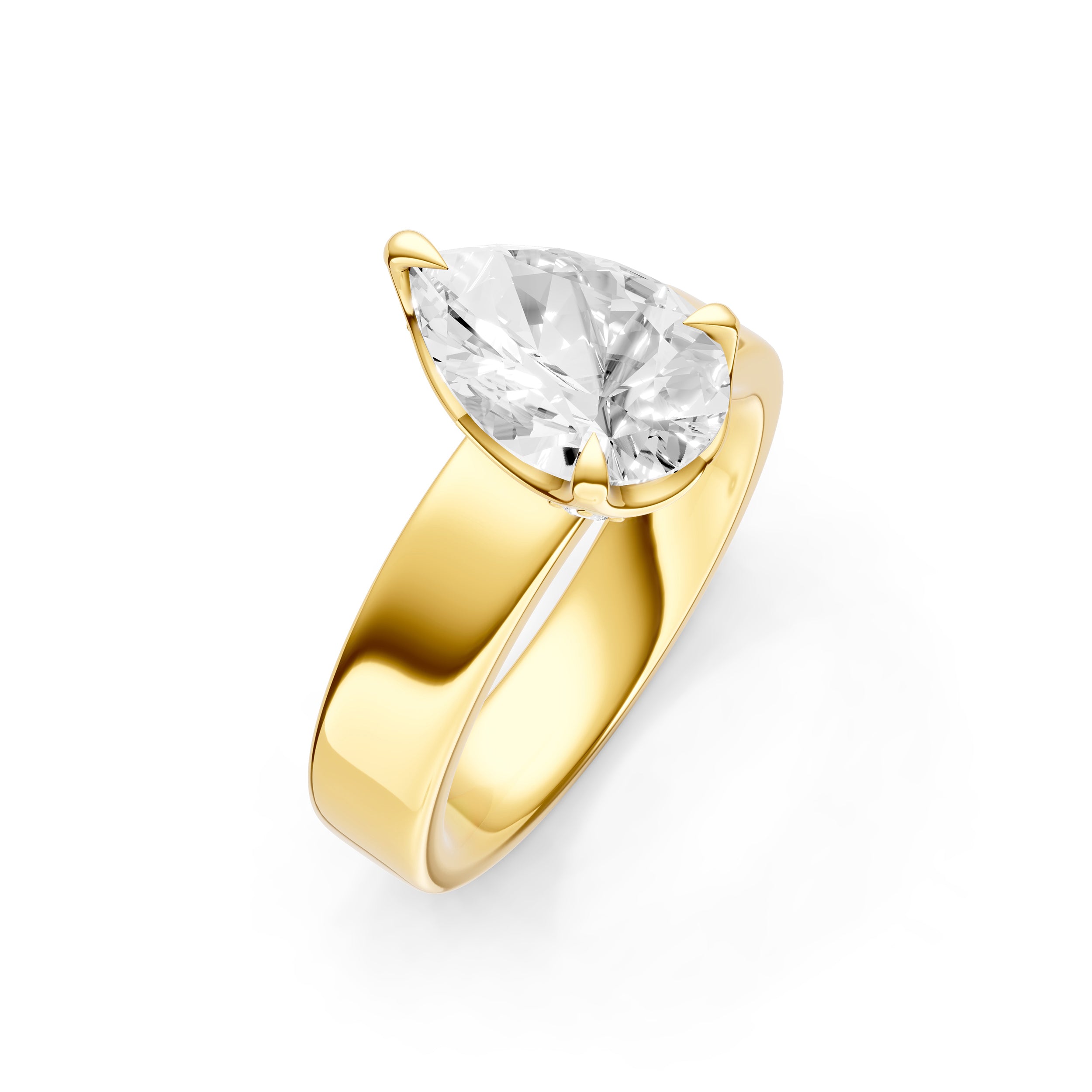 Crown Wide Engagement Ring (Pear Shape) Birmingham Jewelry Engagement Ring Birmingham Jewelry