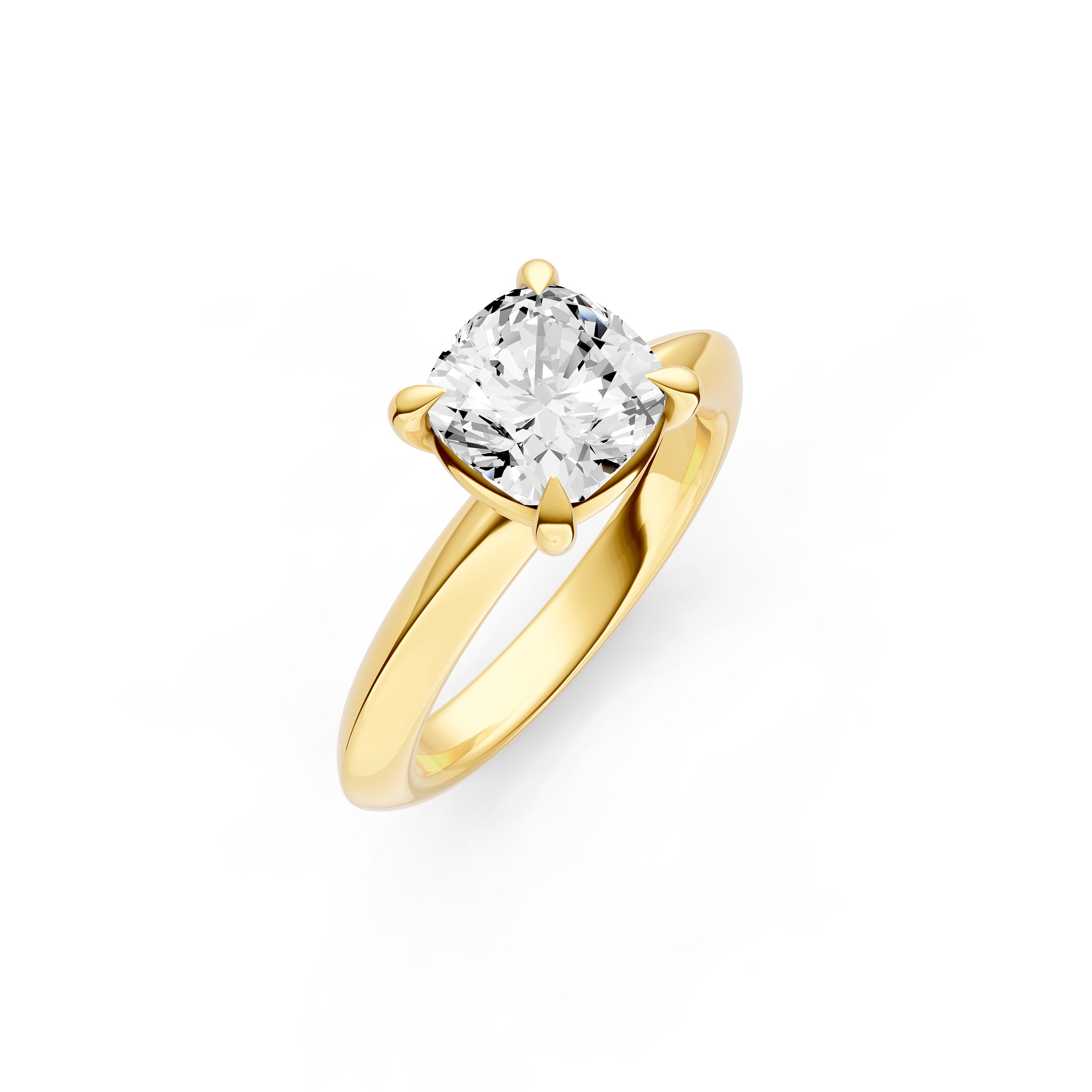 Classic Plain Knife Edge Engagement Ring (Cushion) Birmingham Jewelry Engagement Ring Birmingham Jewelry
