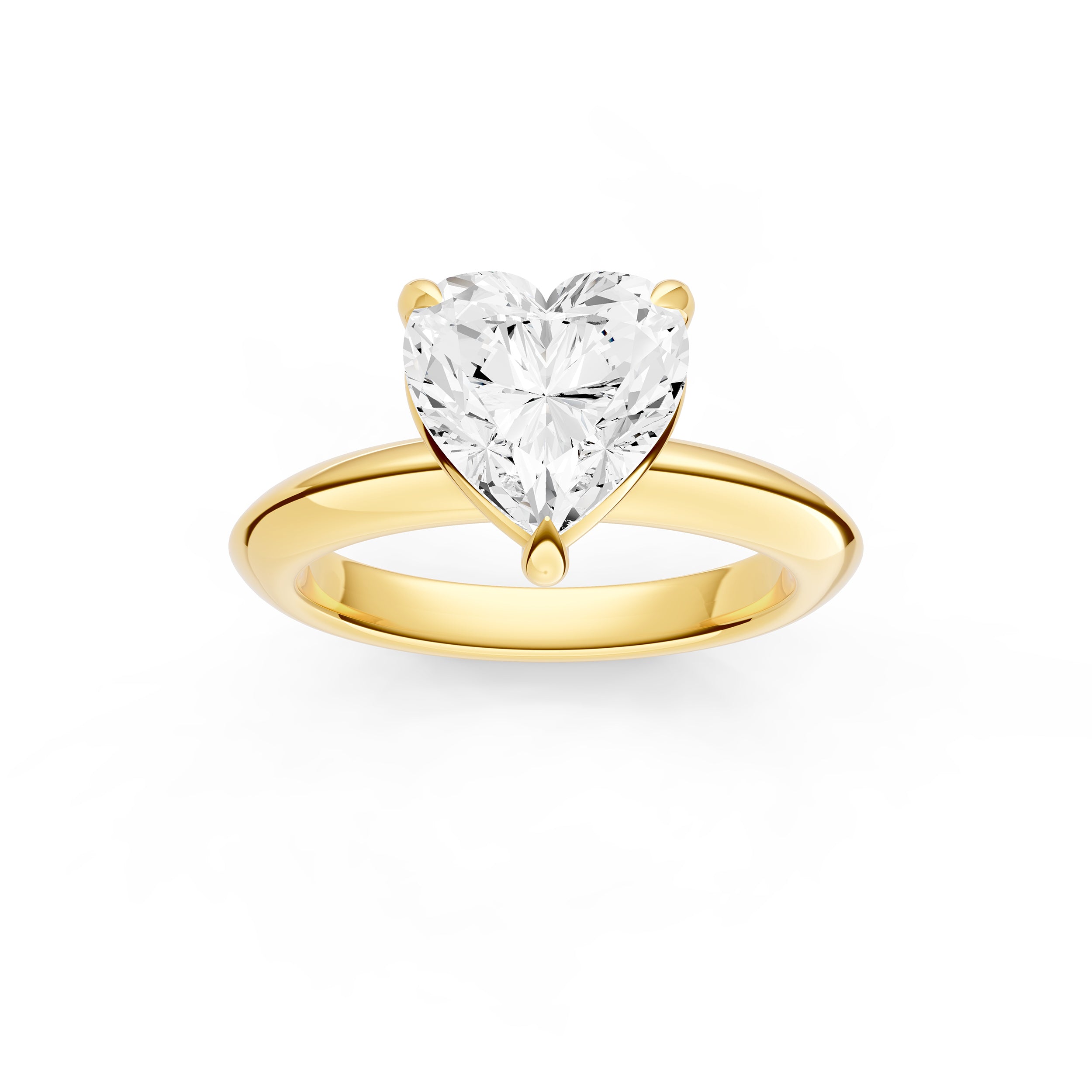 Classic Plain Knife Edge Engagement Ring (Heart Shape) Birmingham Jewelry Engagement Ring Birmingham Jewelry