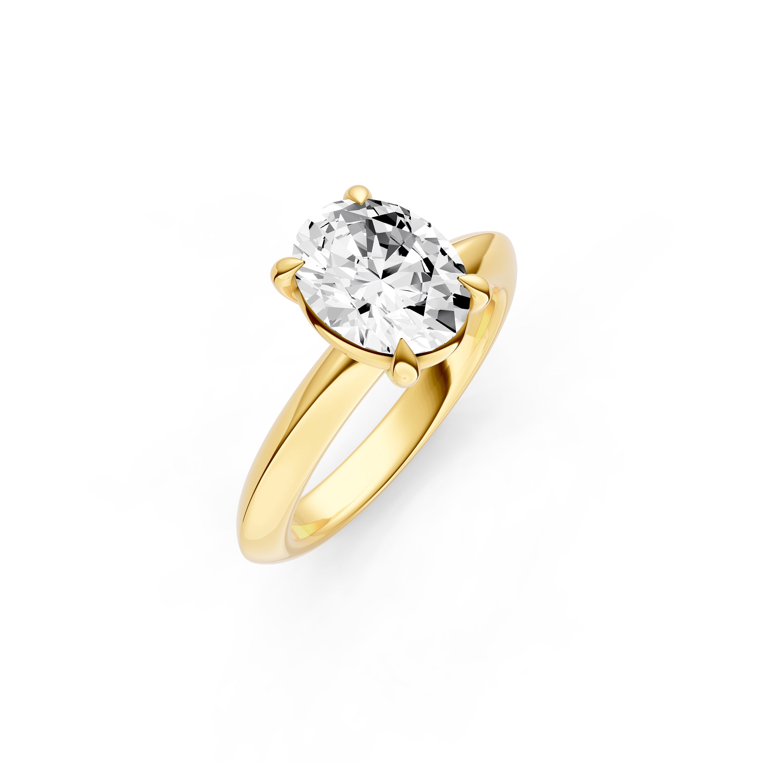 Classic Plain Knife Edge Engagement Ring (Oval) Birmingham Jewelry Engagement Ring Birmingham Jewelry
