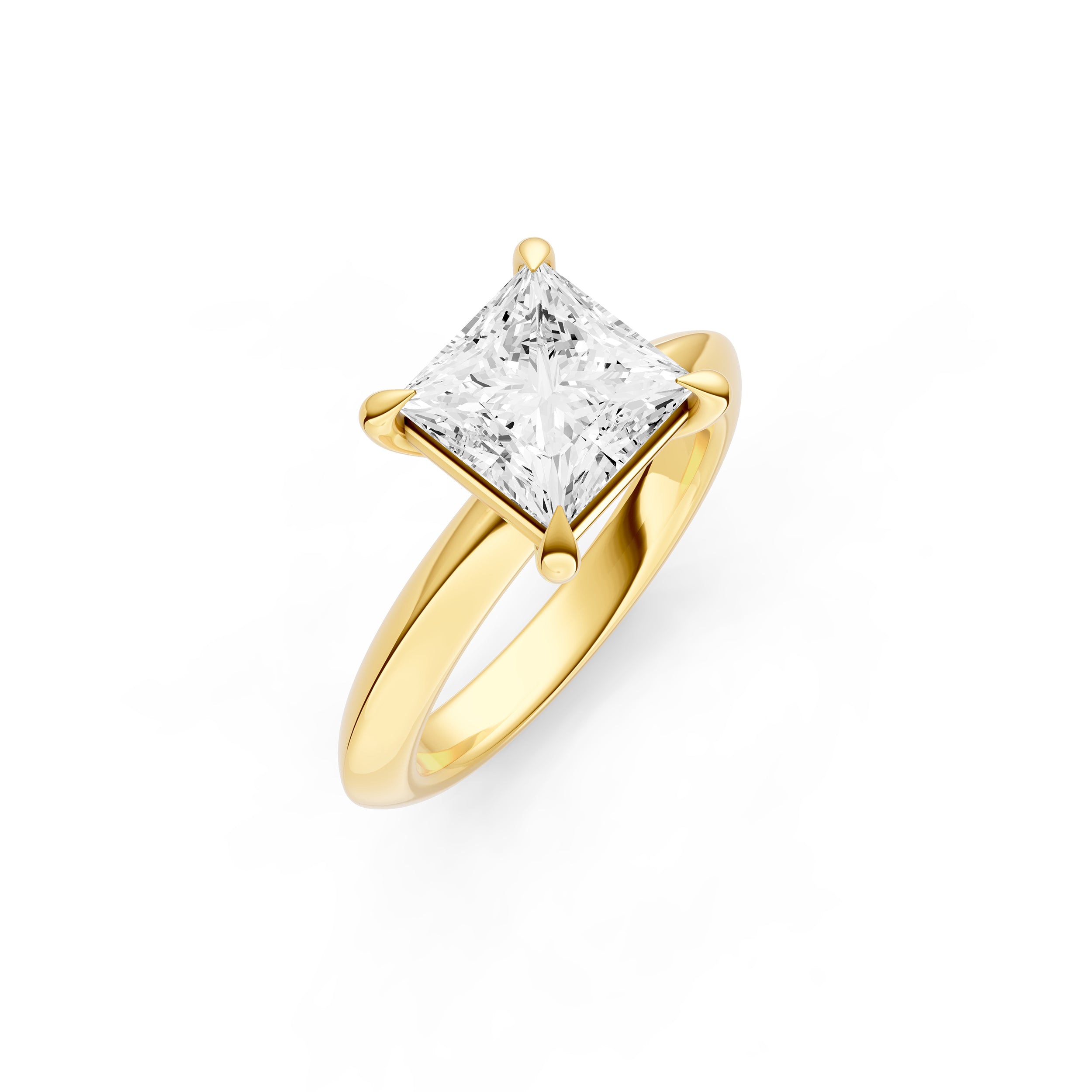 Classic Plain Knife Edge Engagement Ring (Princess Cut) Birmingham Jewelry Engagement Ring Birmingham Jewelry