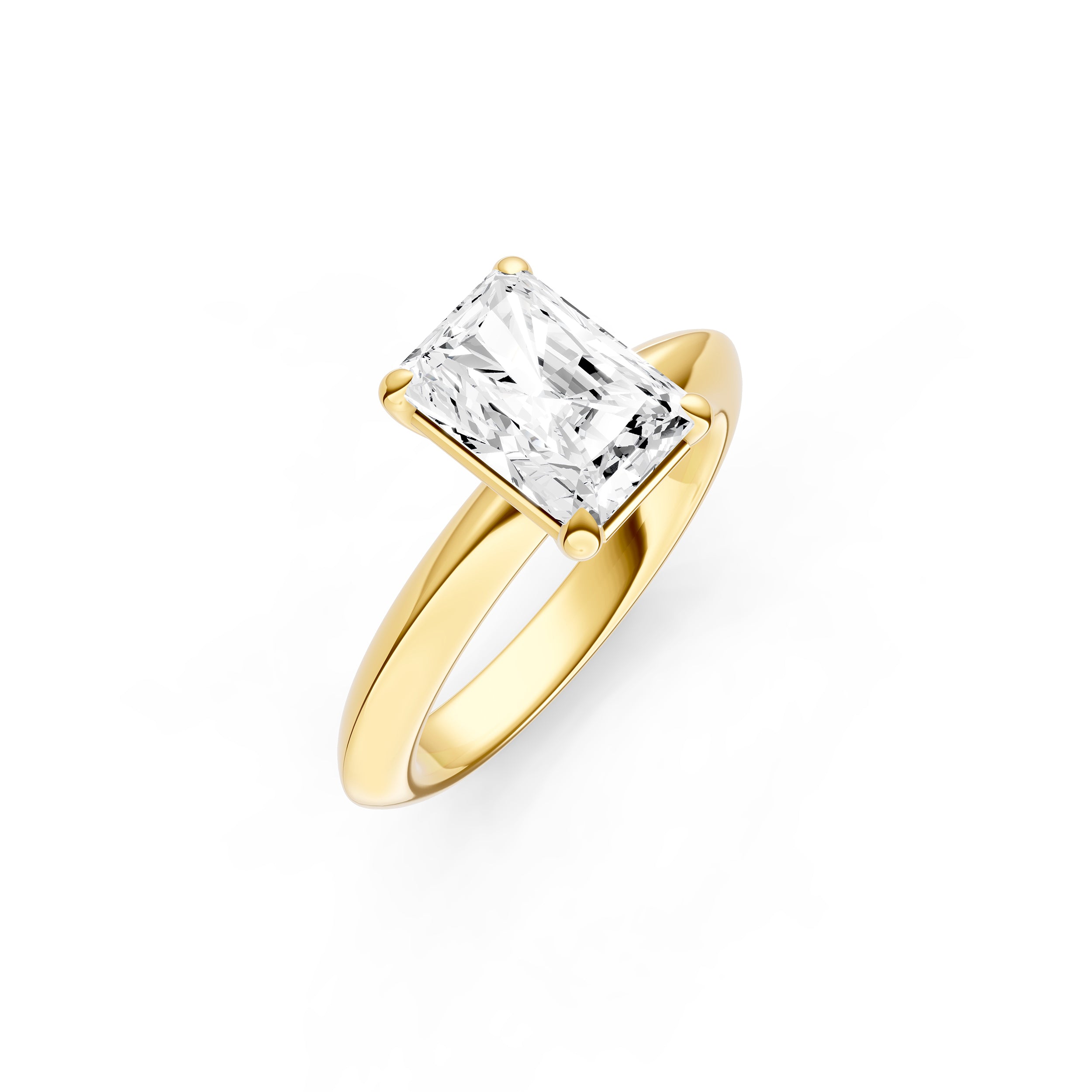 Classic Plain Knife Edge Engagement Ring (Radiant) Birmingham Jewelry Engagement Ring Birmingham Jewelry