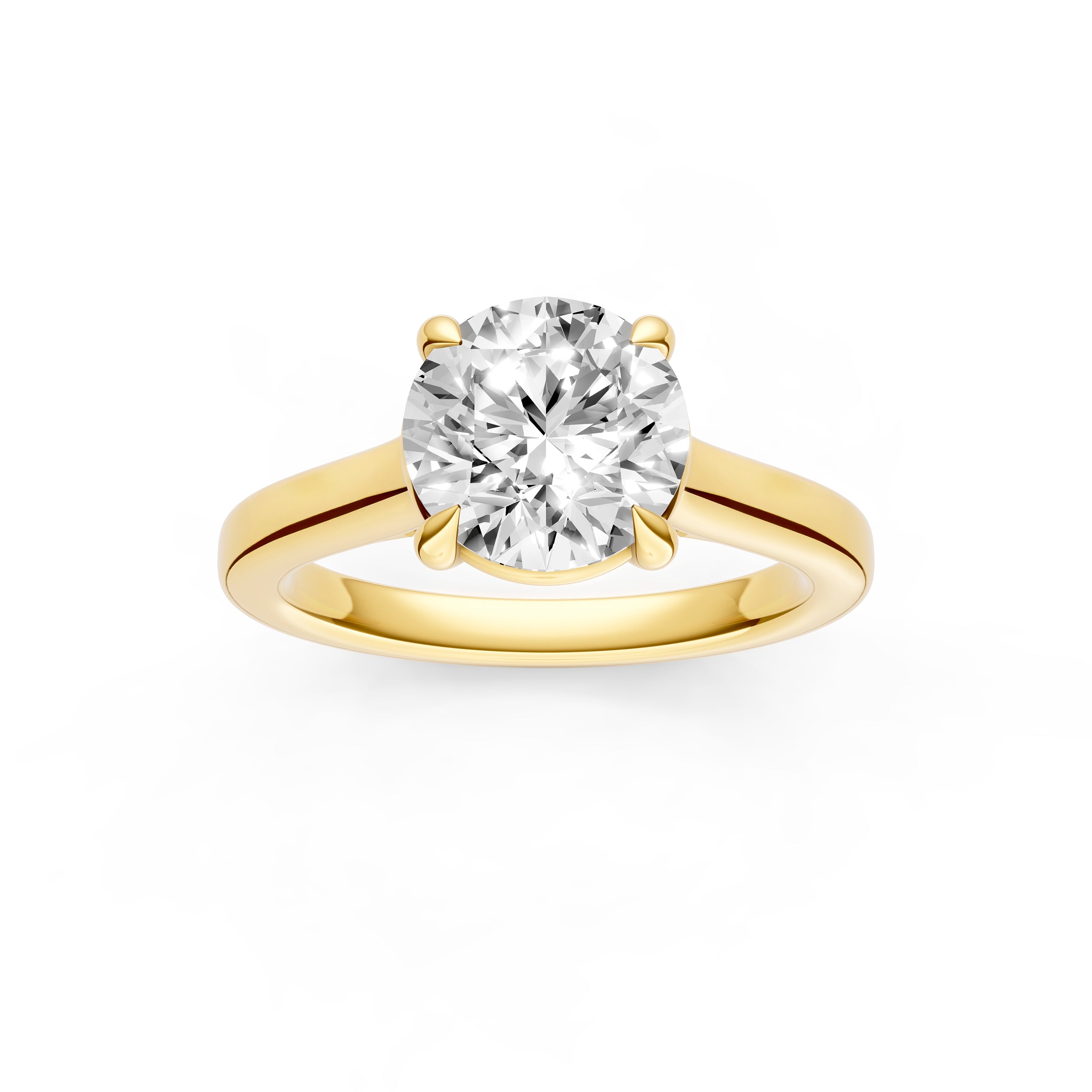Diamond Accent Cathedral Basket Engagement Ring (Round) Birmingham Jewelry Engagement Ring Birmingham Jewelry
