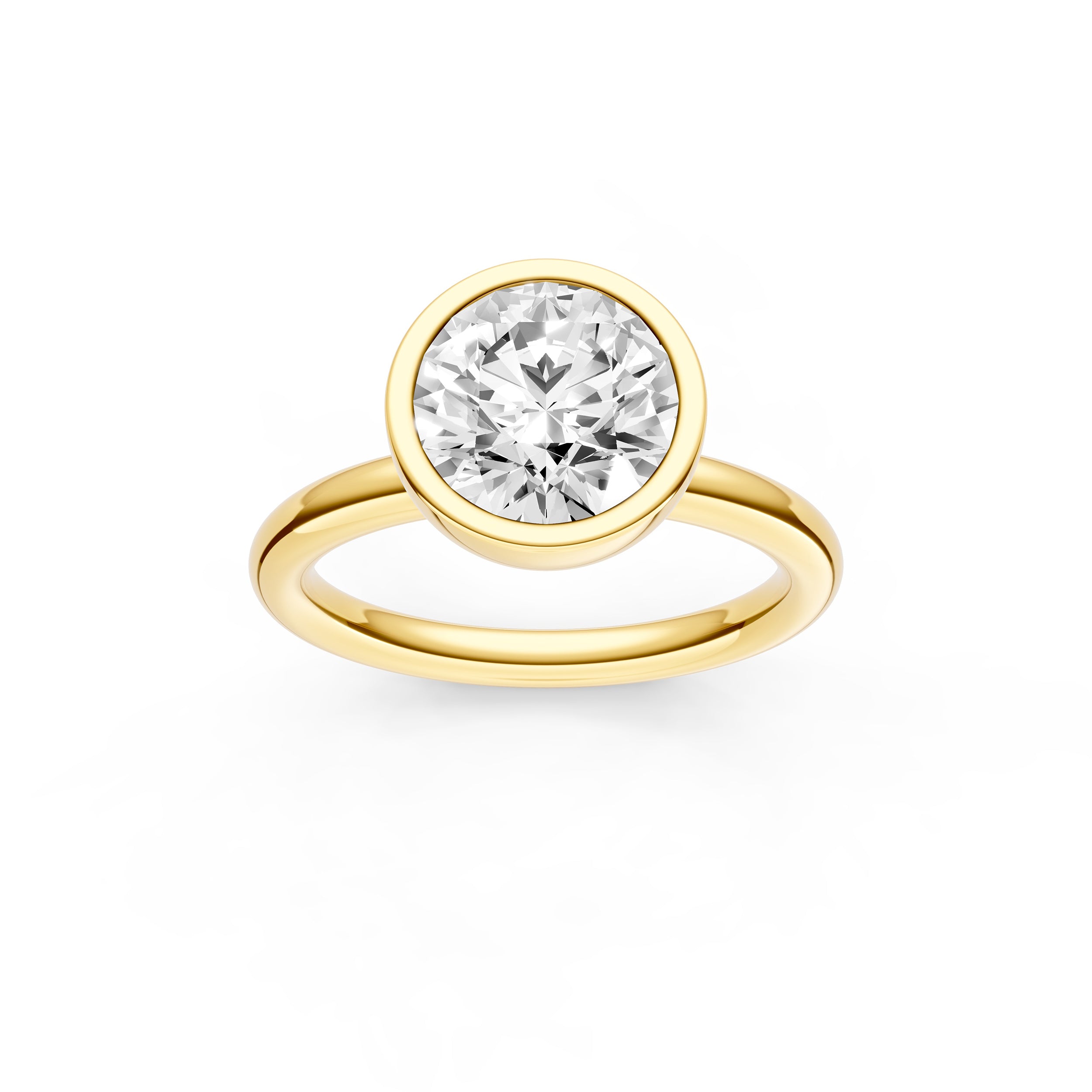 Petal Bezel Engagement Ring (Round) Birmingham Jewelry Engagement Ring Birmingham Jewelry