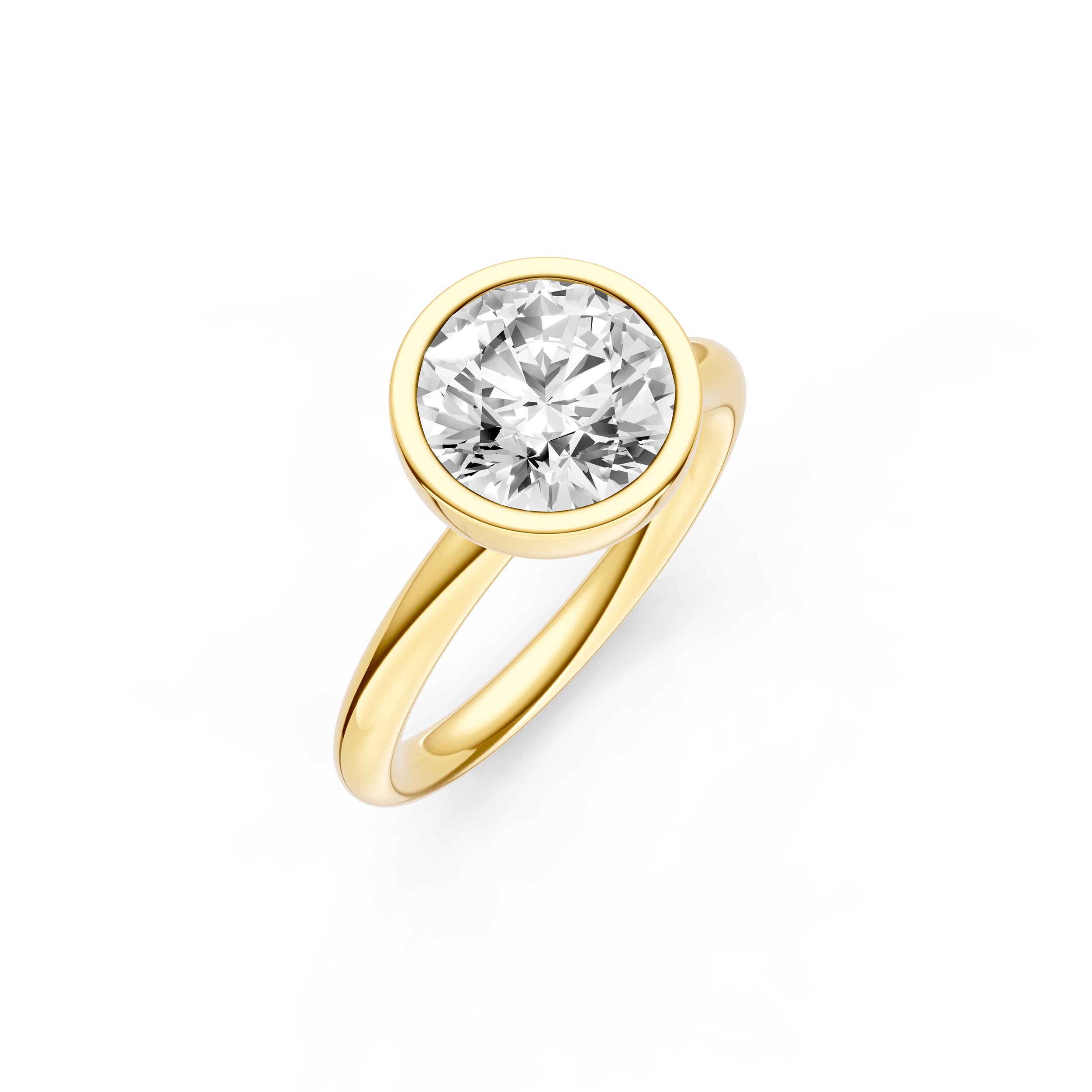 Petal Bezel Engagement Ring (Round) Birmingham Jewelry Engagement Ring Birmingham Jewelry