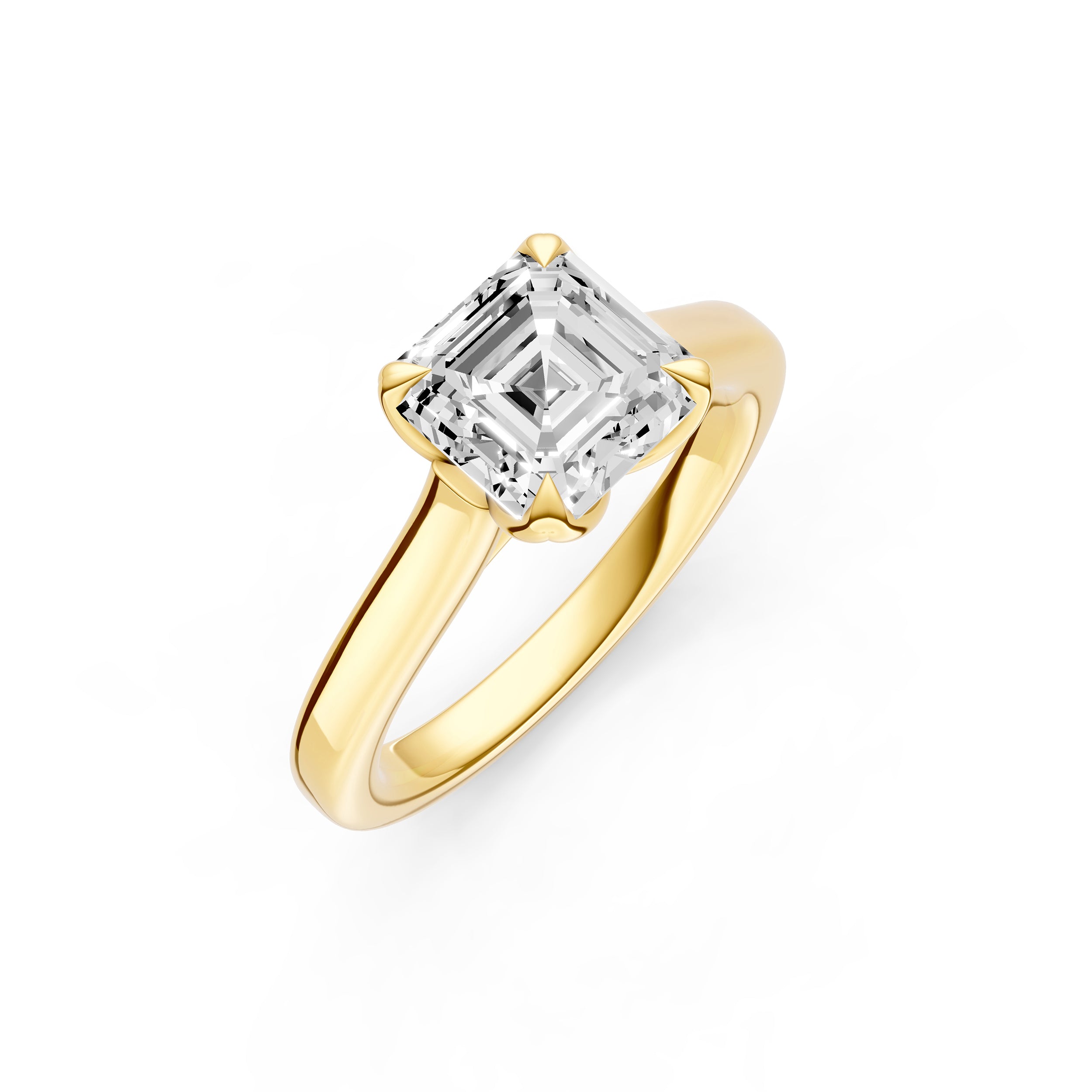 Petal Cathedral Engagement Ring (Asscher) Birmingham Jewelry Engagement Ring Birmingham Jewelry